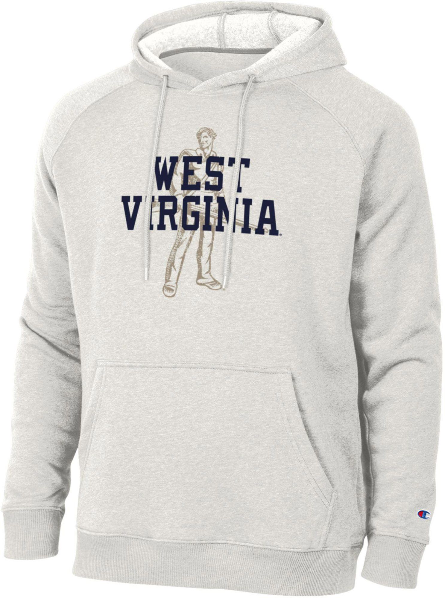 Champion Men's West Virginia Mountaineers Pebblestone Triumph Fleece Pullover Hoodie