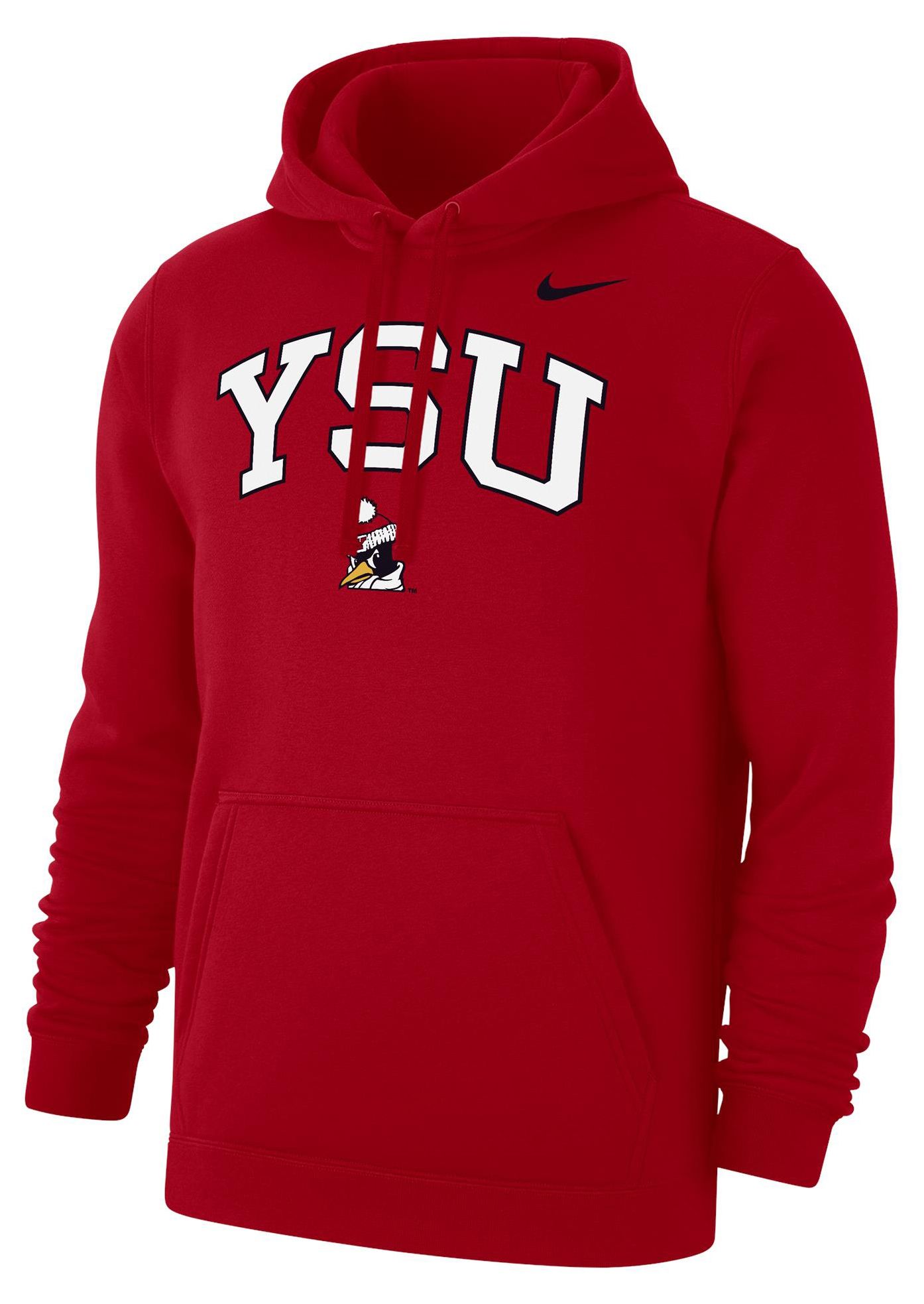 Nike Men's Youngstown State Penguins Red Club Fleece Arch Logo Pullover Hoodie