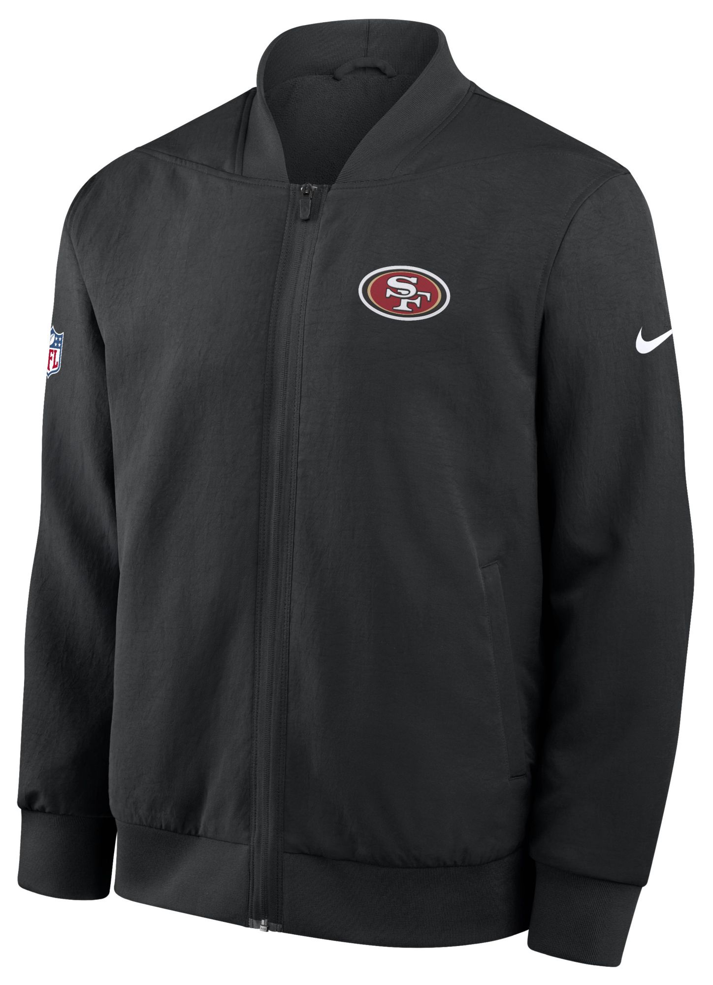 Nike Men's San Francisco 49ers Black Logo Bomber Jacket