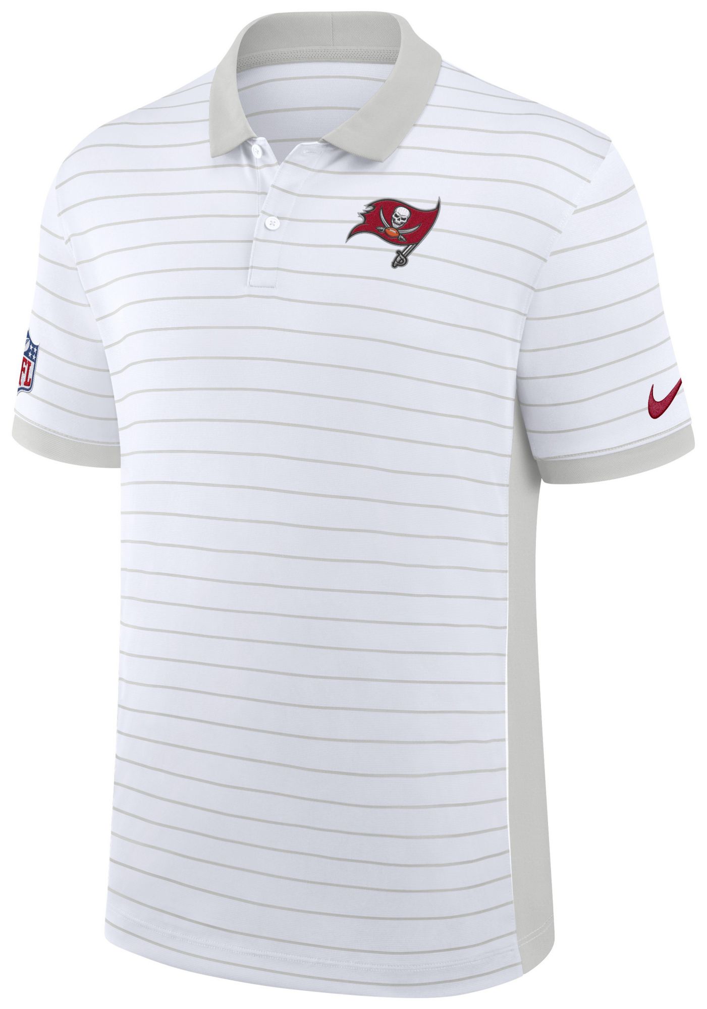 Nike Men's Tampa Bay Buccaneers White Dri-FIT Victory Striped Polo