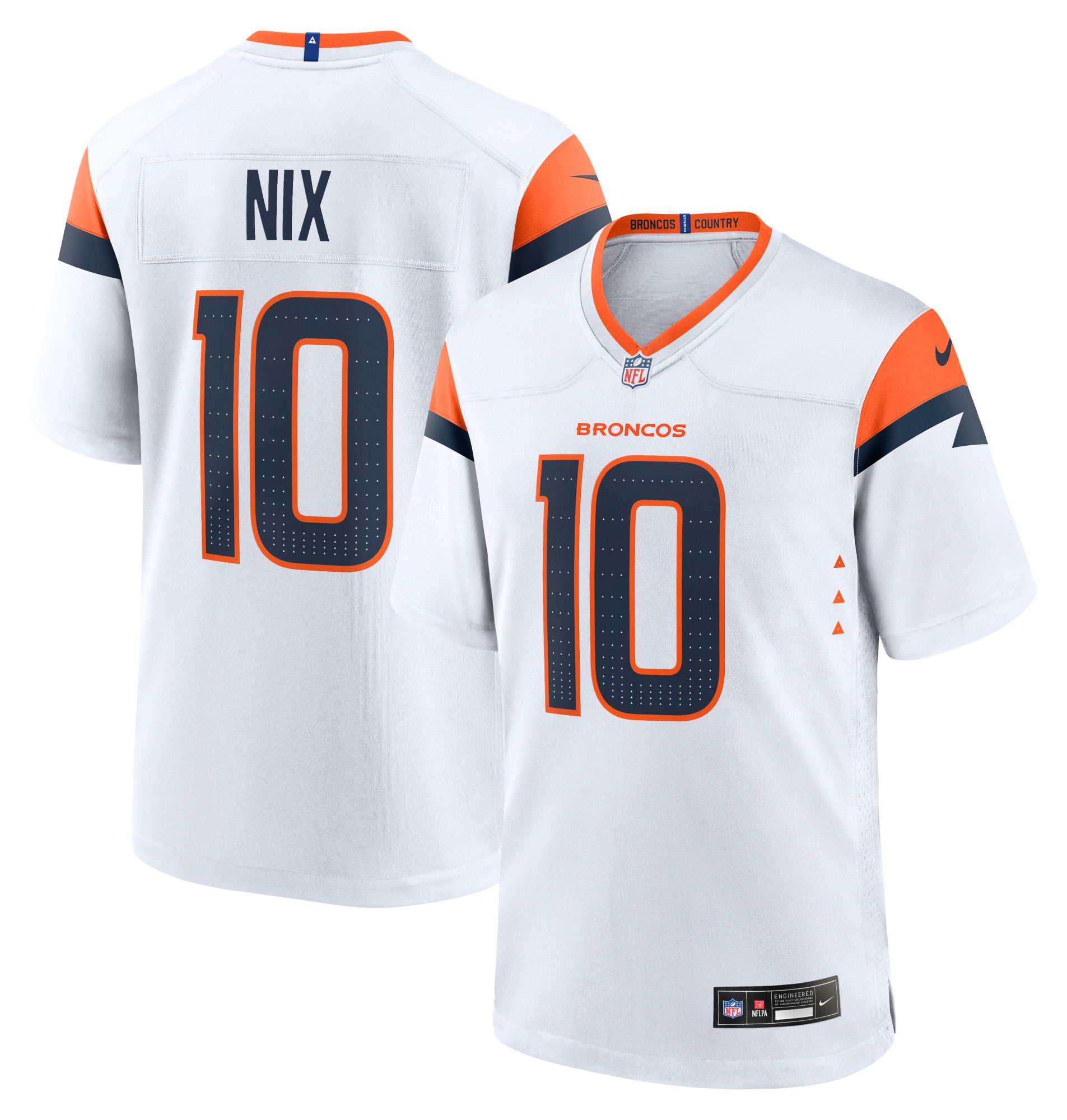 Nike Men's Denver Broncos Bo Nix #10 White Game Jersey