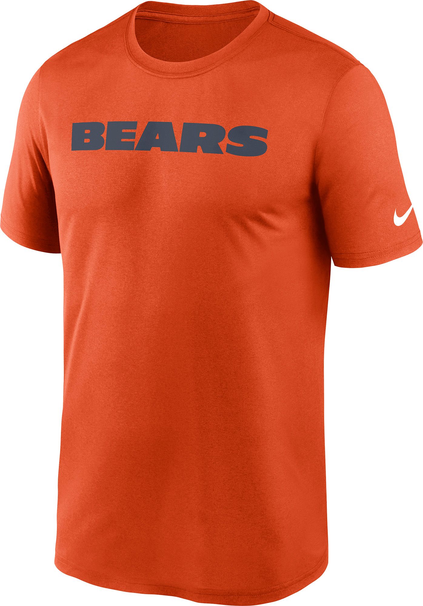 Nike Men's Chicago Bears University Orange Legend Wordmark Long Sleeve Shirt