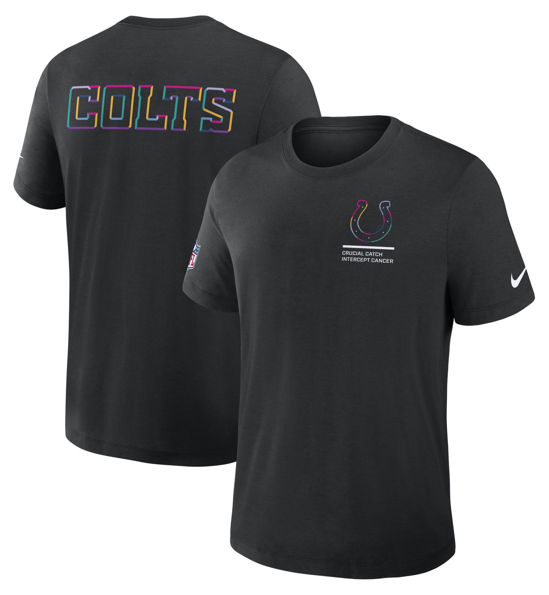 Nike Men's Indianapolis Colts Crucial Catch Black Triblend Dri-FIT T-Shirt