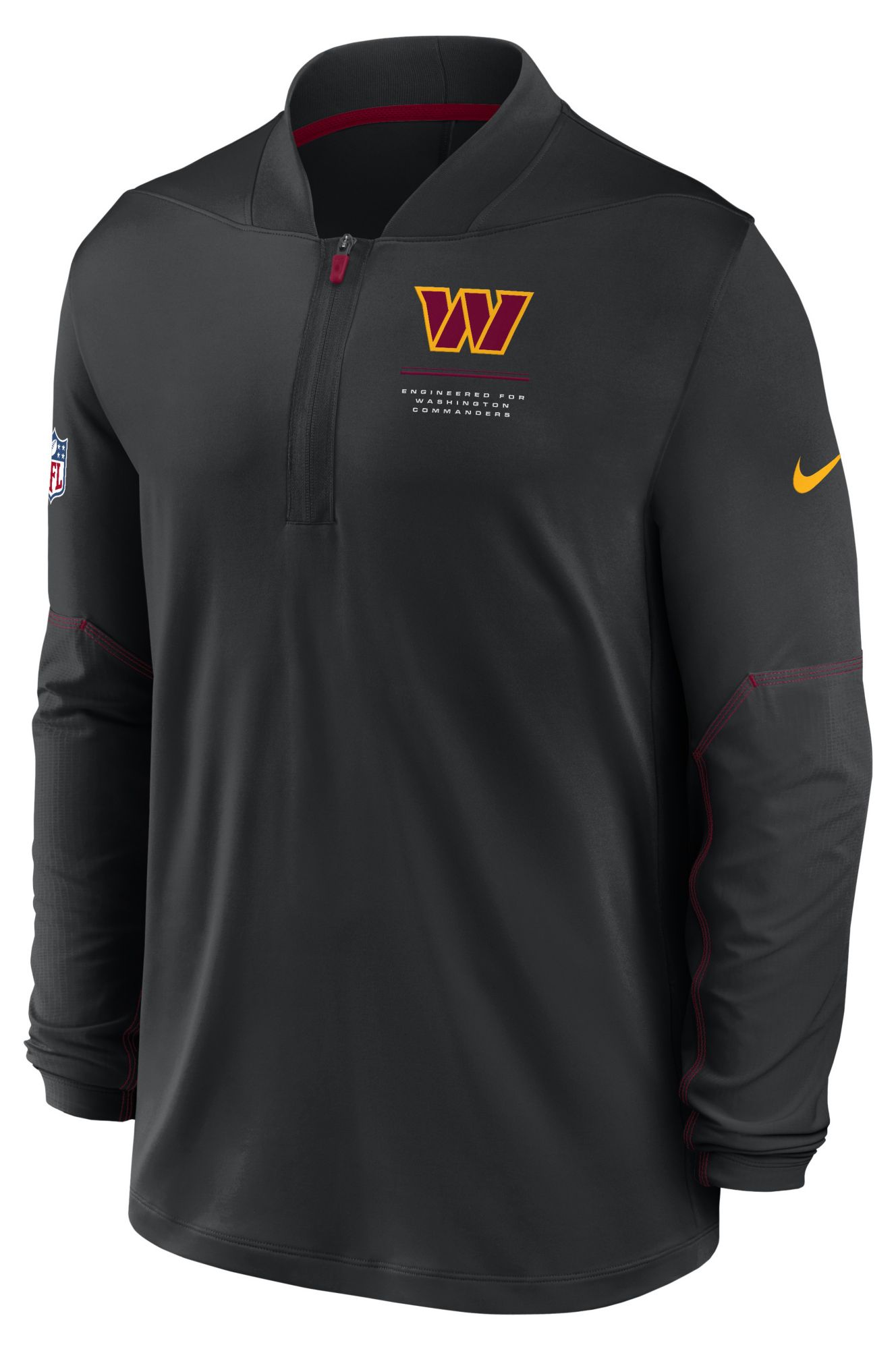 Nike Men's Washington Commanders Black Midweight 1/2-Zip Shirt