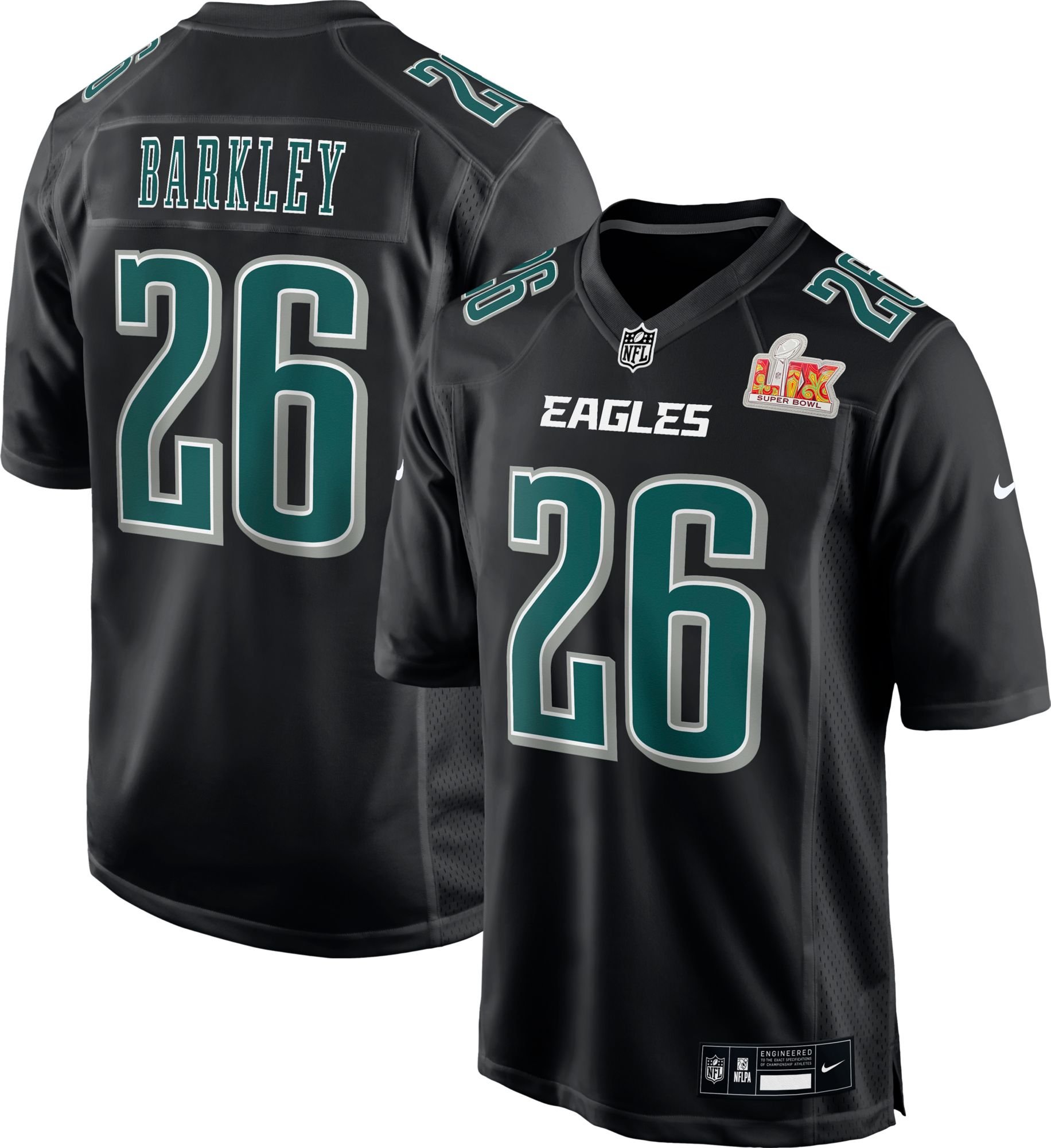 Nike Men's 2024-25 Super Bowl LIX Philadelphia Eagles Saquon Barkley #26 Game Jersey