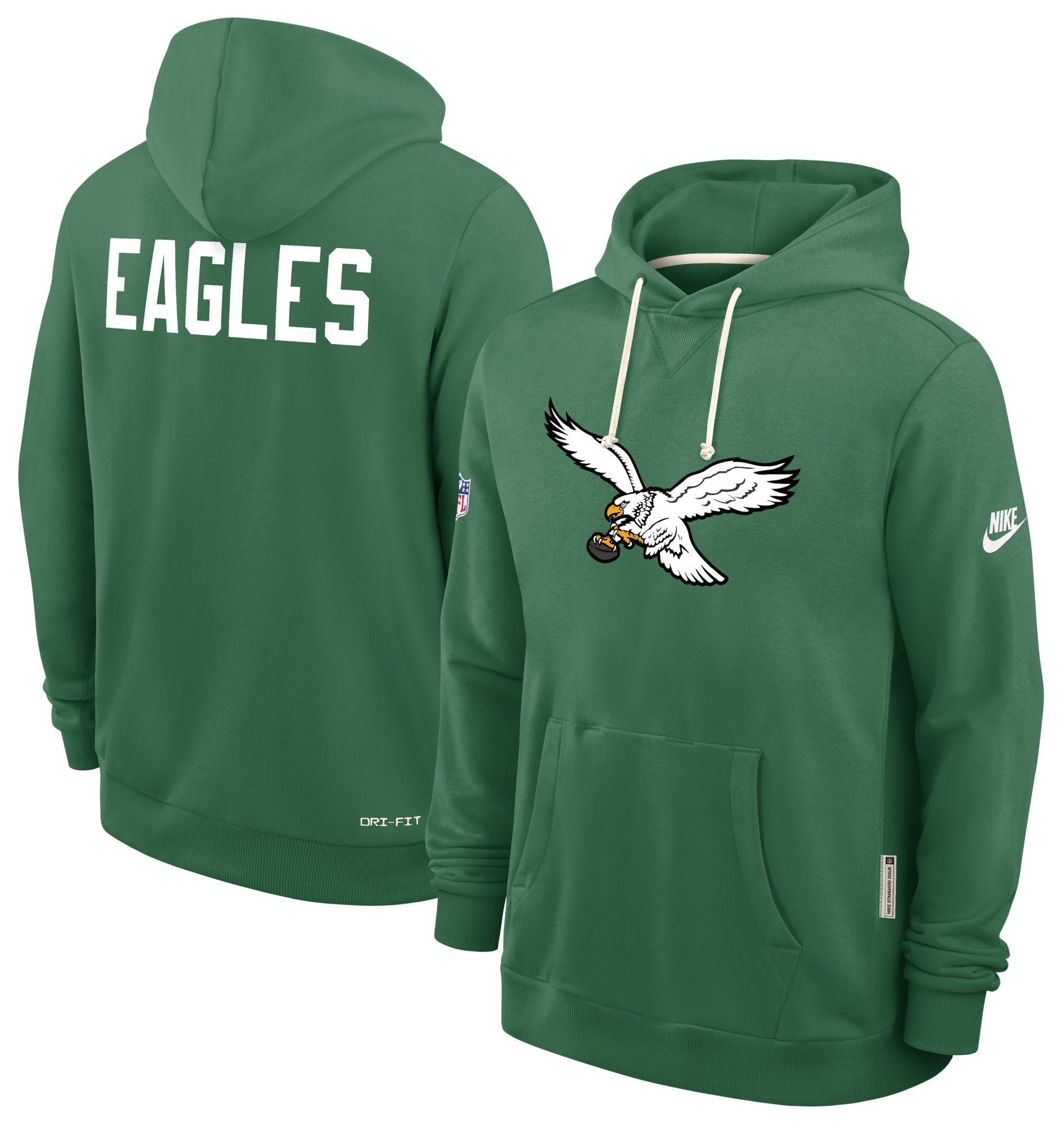 Nike Men's Philadelphia Eagles Pine Green Alt Retro Logo Pullover Hoodie