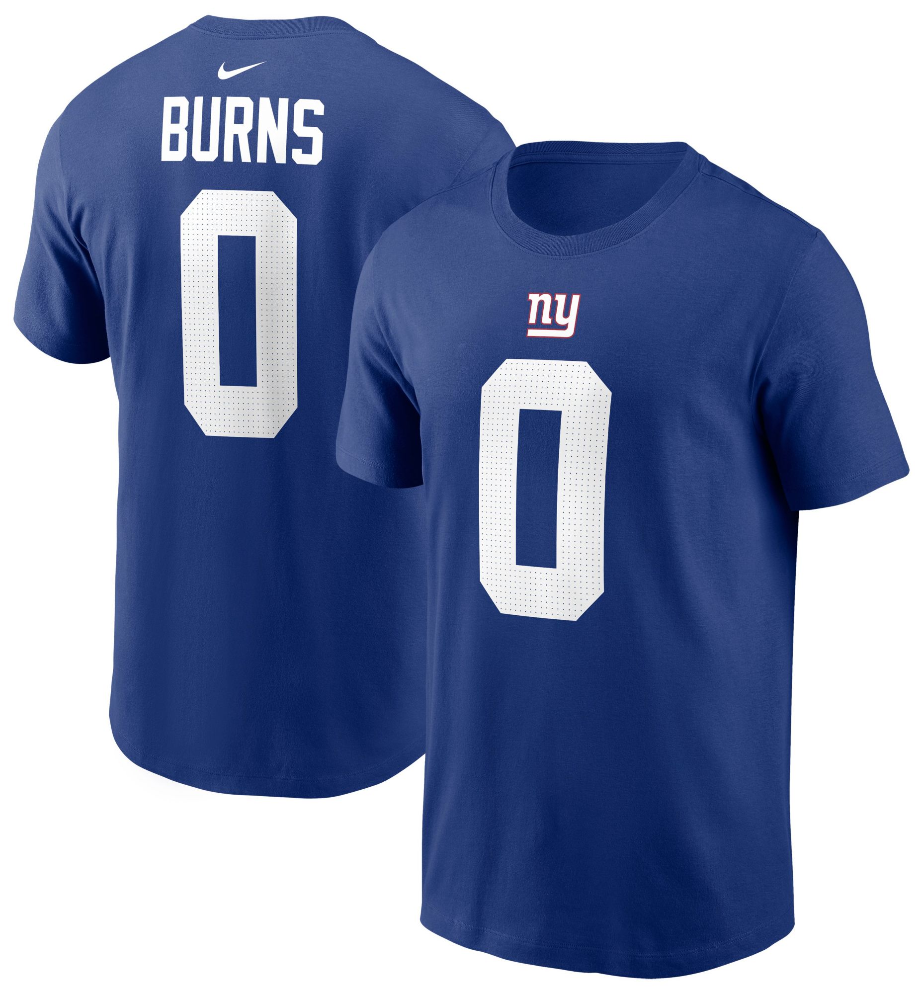 Nike Men's New York Giants Brian Burns #0 Blue T-Shirt