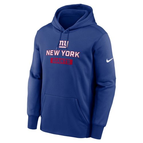 Nike Men's New York Giants Rush Blue Sleeveless Hoodie