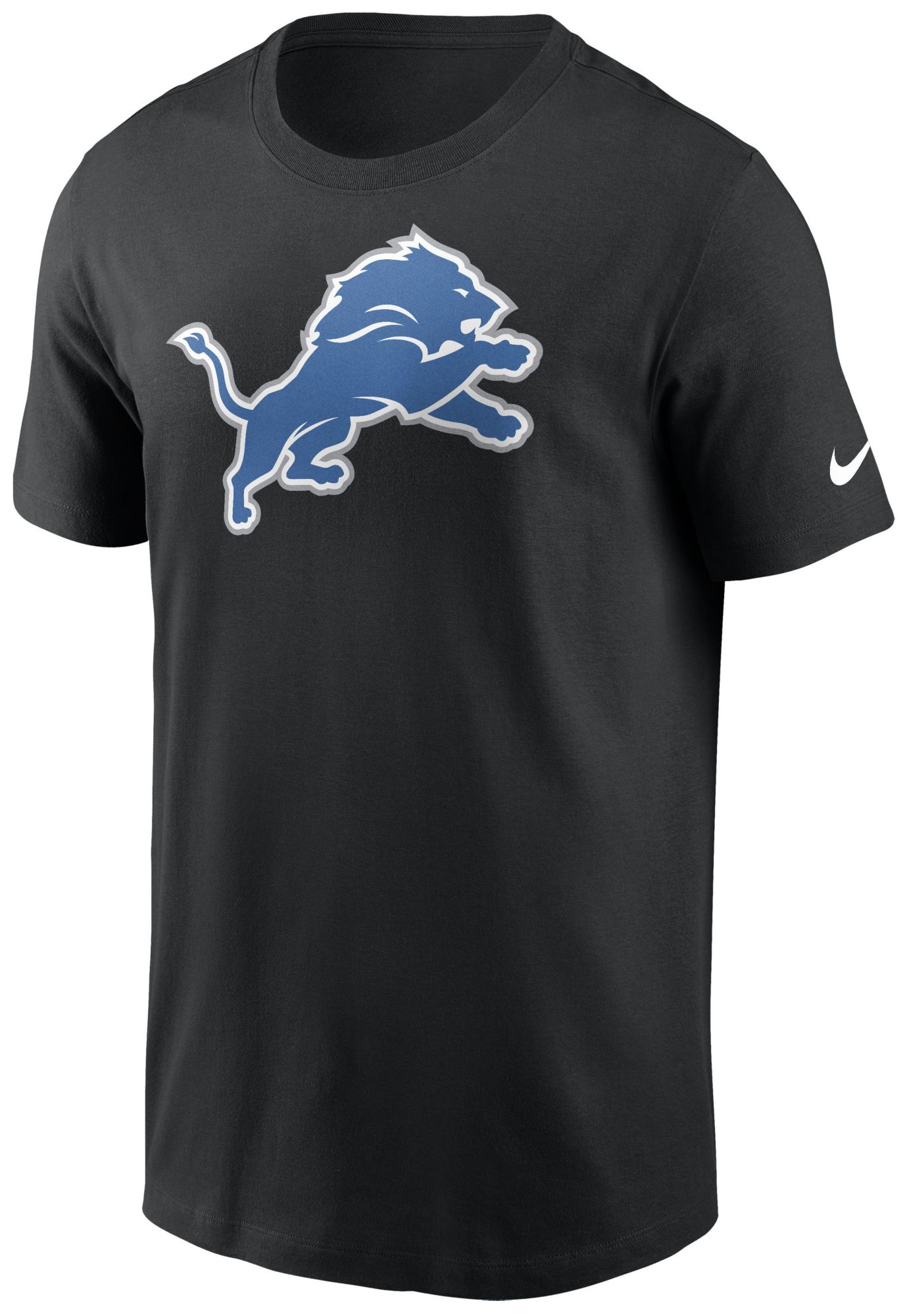 Nike Men's Detroit Lions Black Essential Logo T-Shirt