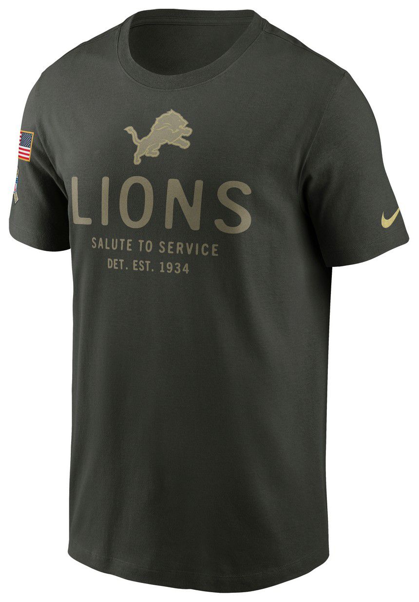 Nike Men's Detroit Lions Salute To Service 2025 Sequoia Dri-FIT T-Shirt