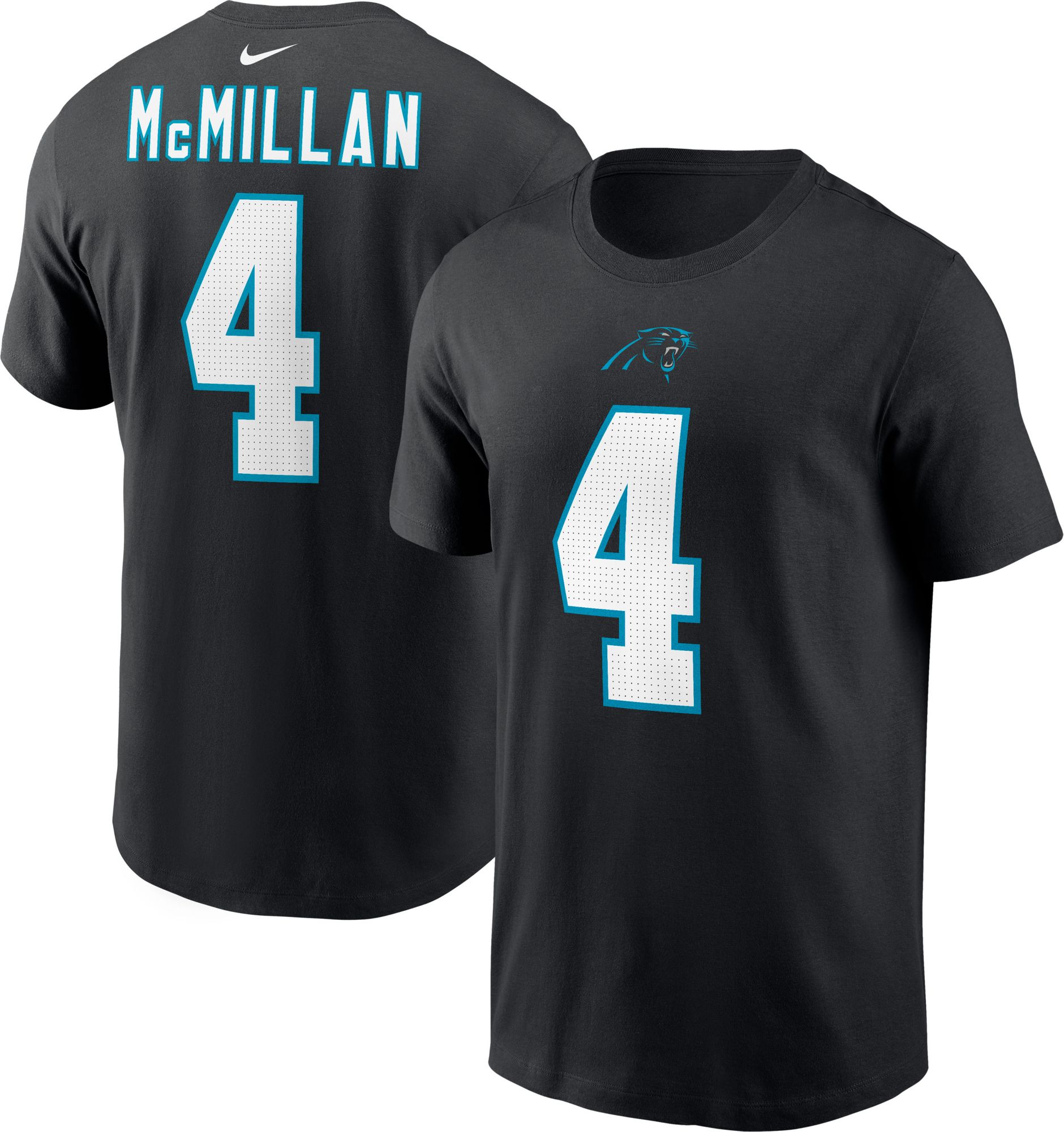 Nike Men's Carolina Panthers Draft Pick #1 Black T-Shirt