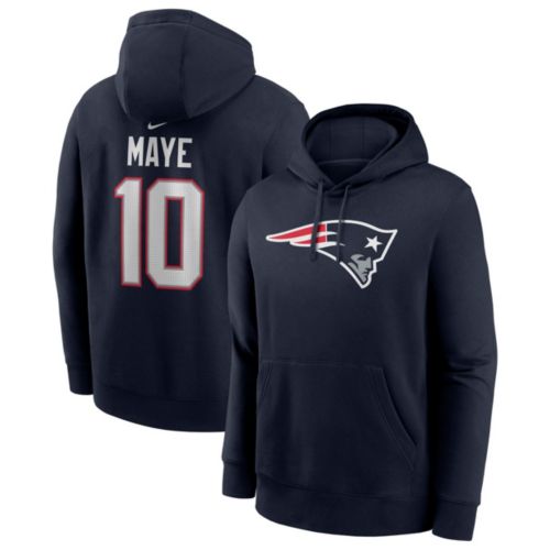 Nike Men's New England Patriots Therma-FIT College Navy Pullover
