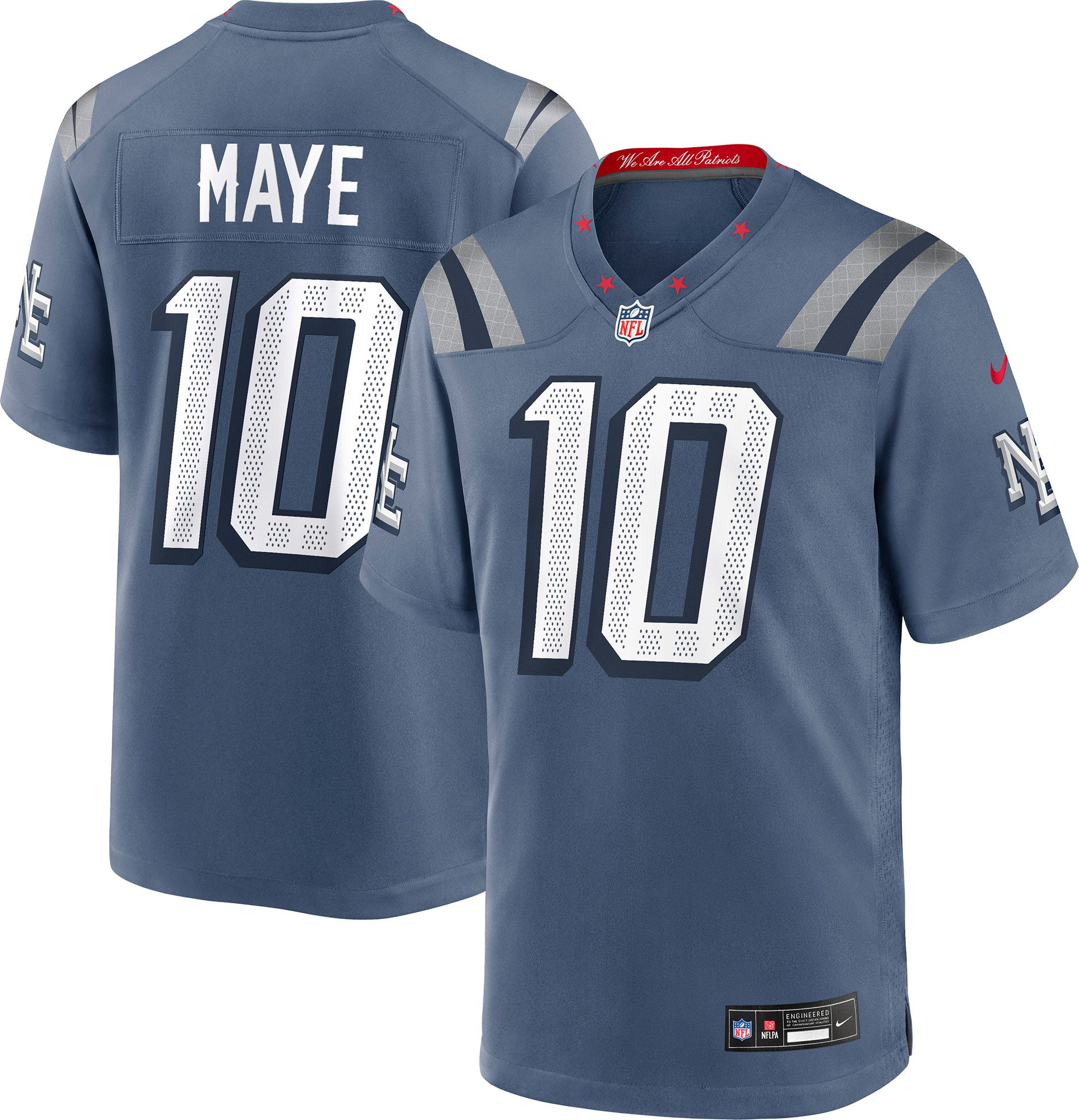 Nike Men's New England Patriots Drake Maye #10 NFL Rivalries Game Jersey