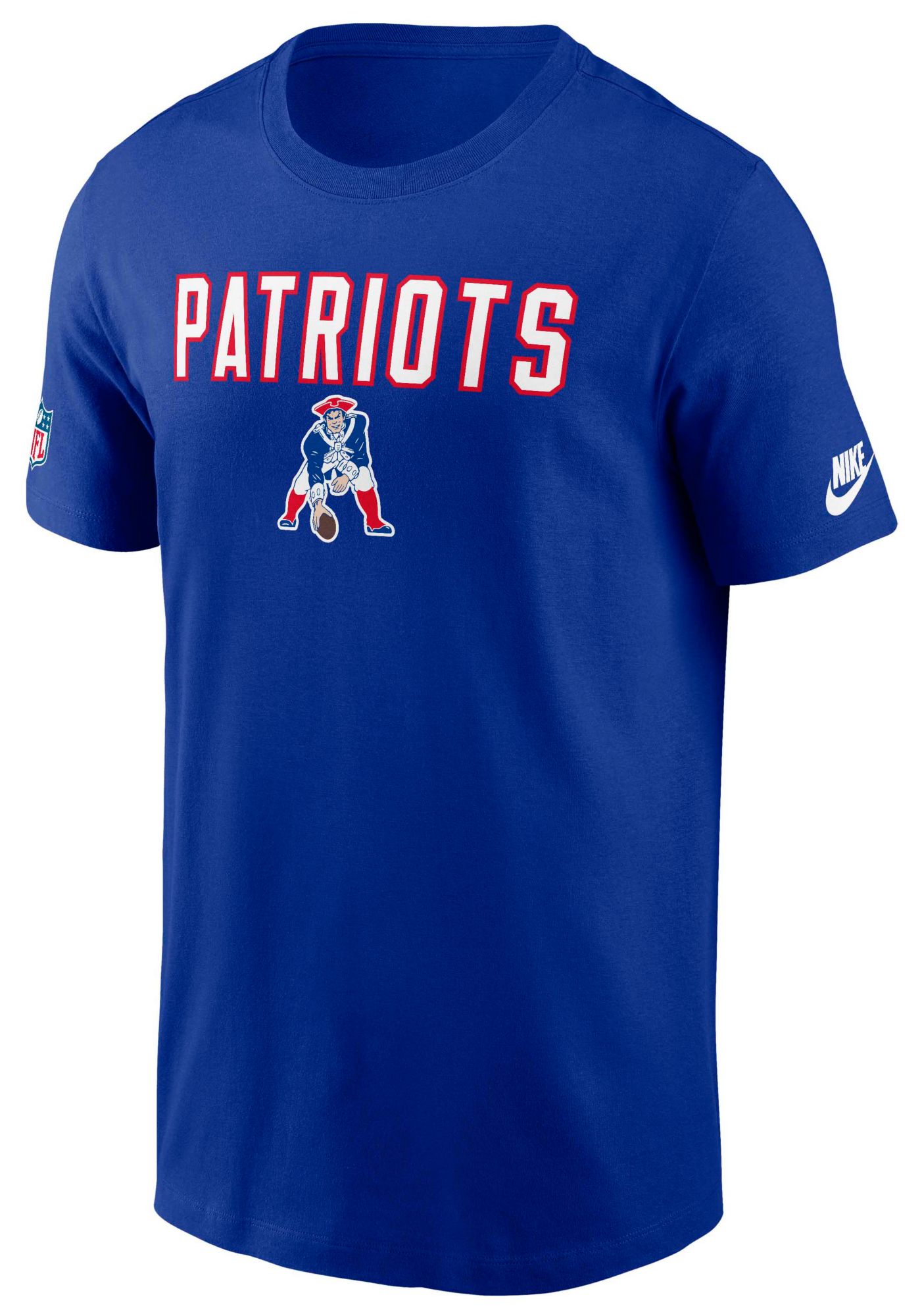 Nike Men's New England Patriots Old Royal Dri-FIT Logo T-Shirt