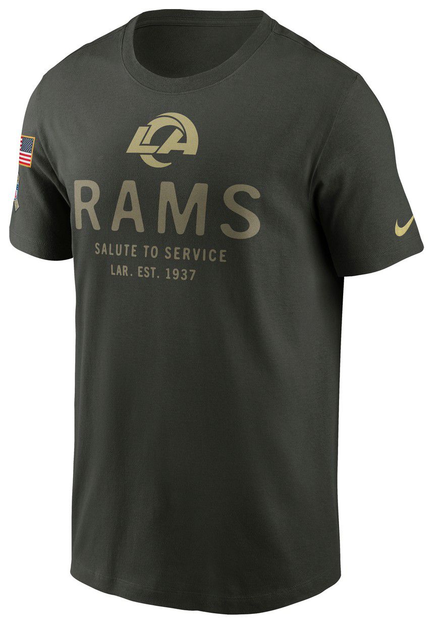 Nike Men's Los Angeles Rams Salute To Service 2025 Sequoia Dri-FIT T-Shirt