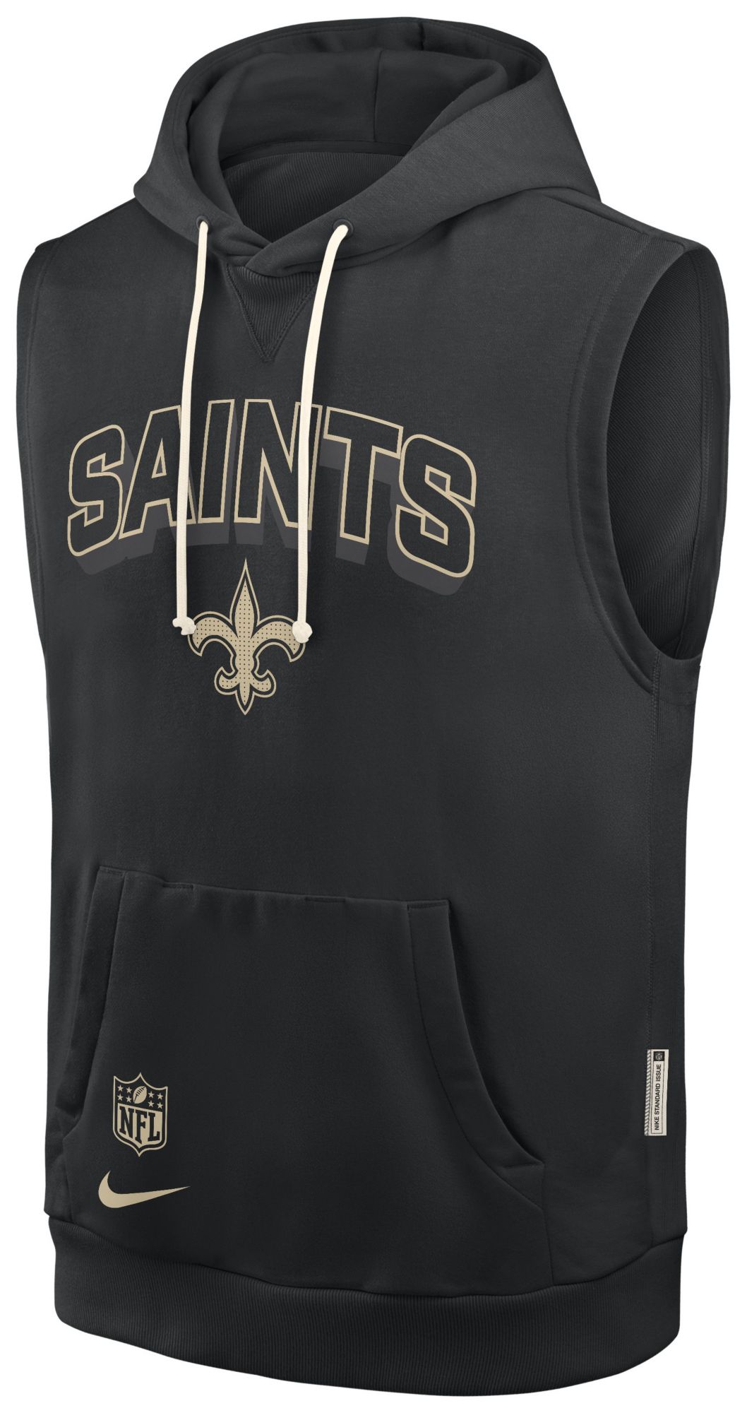 Nike Men's New Orleans Saints Black Sleeveless Hoodie