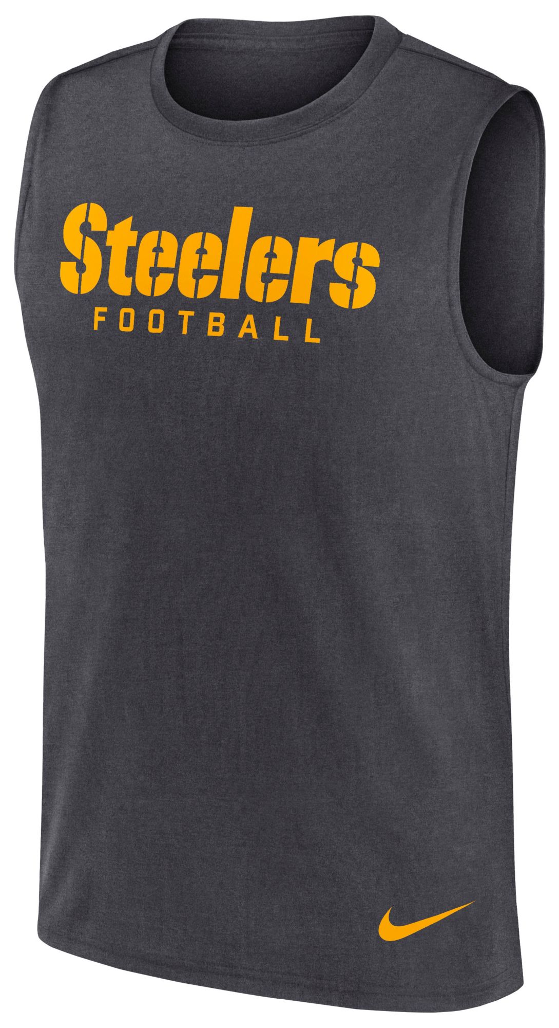 Nike Men's Pittsburgh Steelers Anthracite Legend Muscle Tank Top