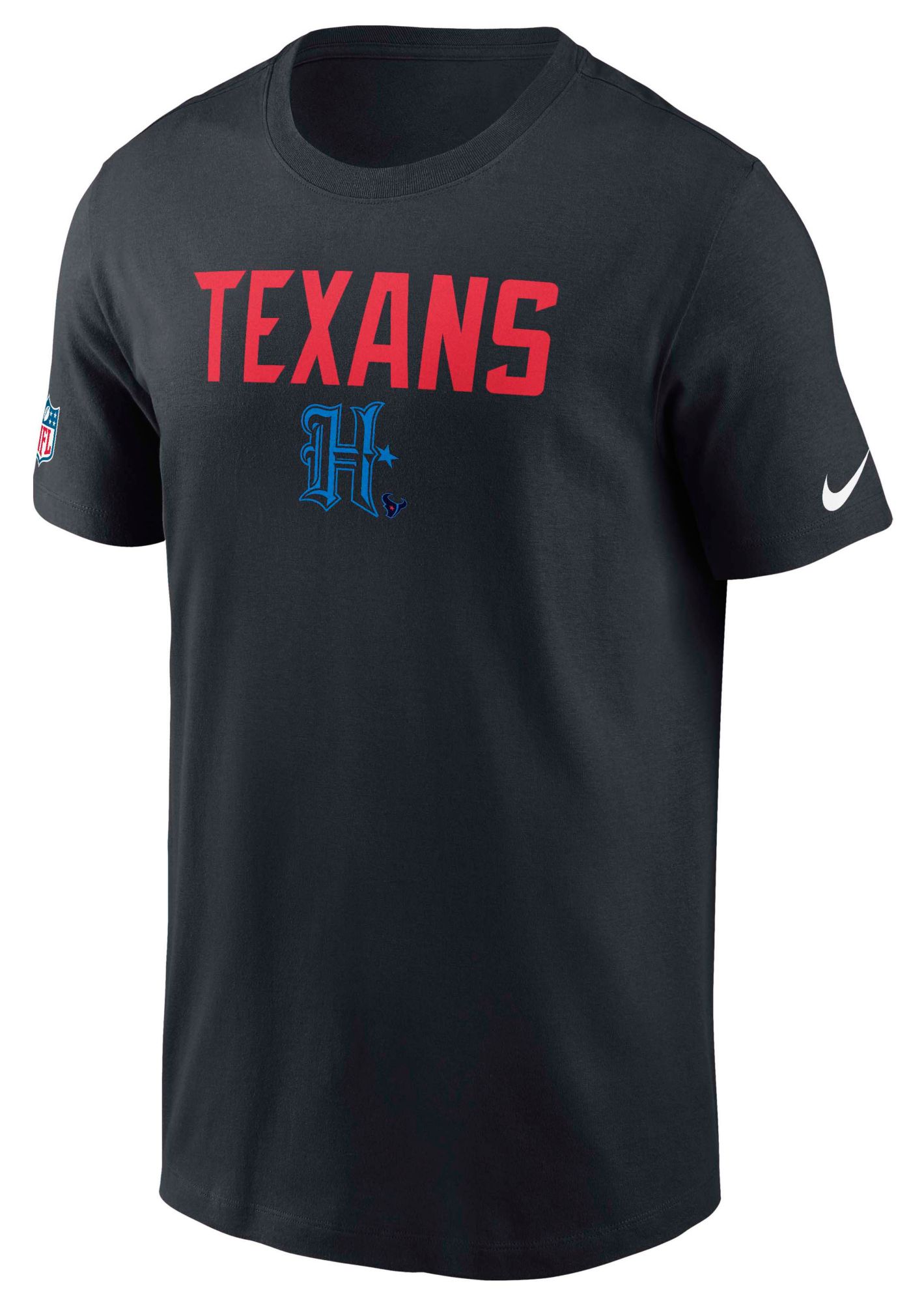 Nike Men's Houston Texans Pitch Blue Dri-FIT Logo T-Shirt