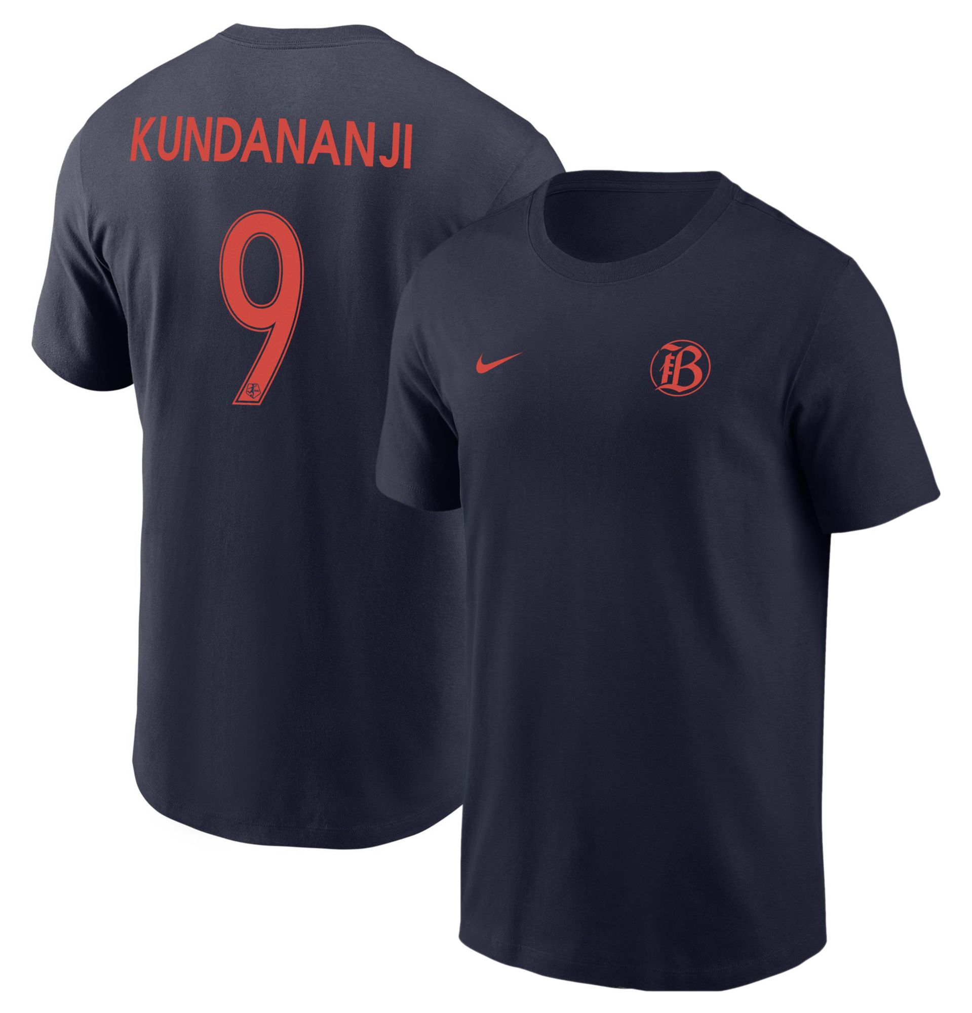 Nike Men's  Bay FC 2025 Racheal Kundananji #9 Navy T-Shirt