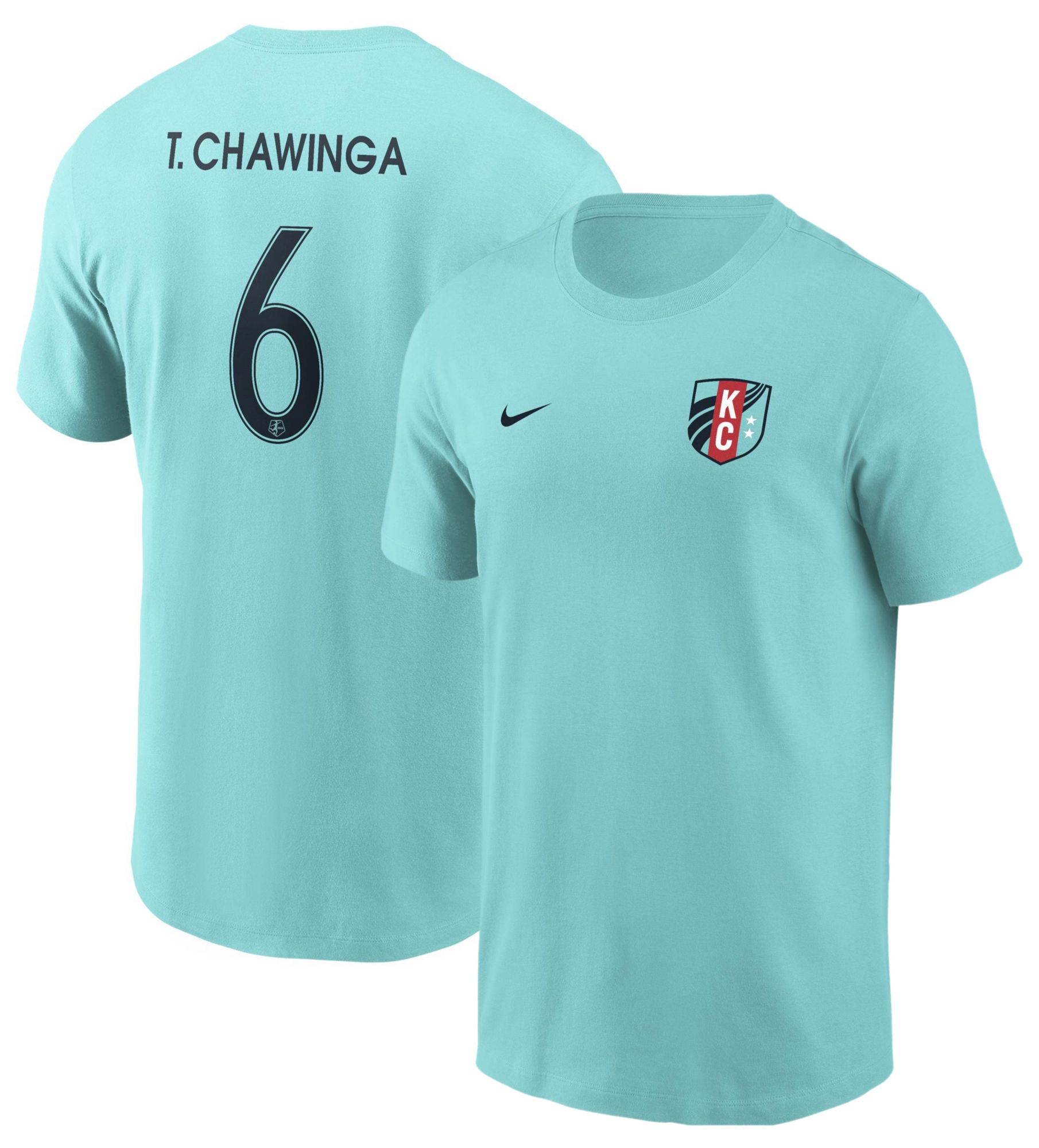 Nike Men's Kansas City Current Temwa Chawinga #6 2025 Light Blue T-Shirt