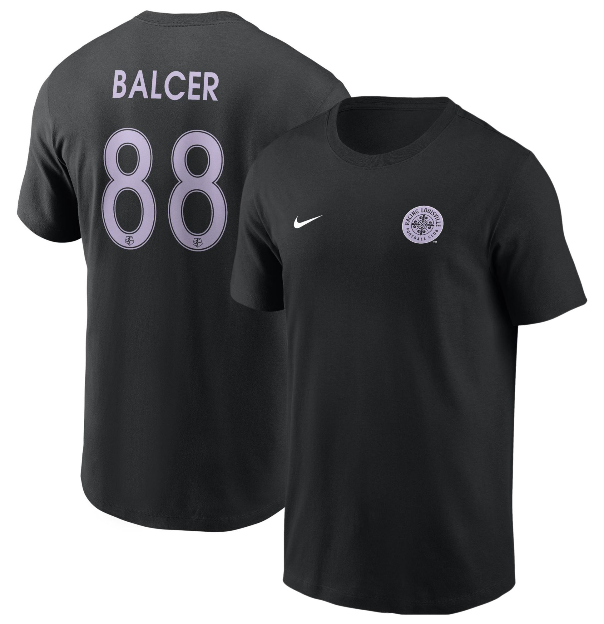 Nike Men's Racing Louisville FC Bethany Balcer #88 2025 Black T-Shirt