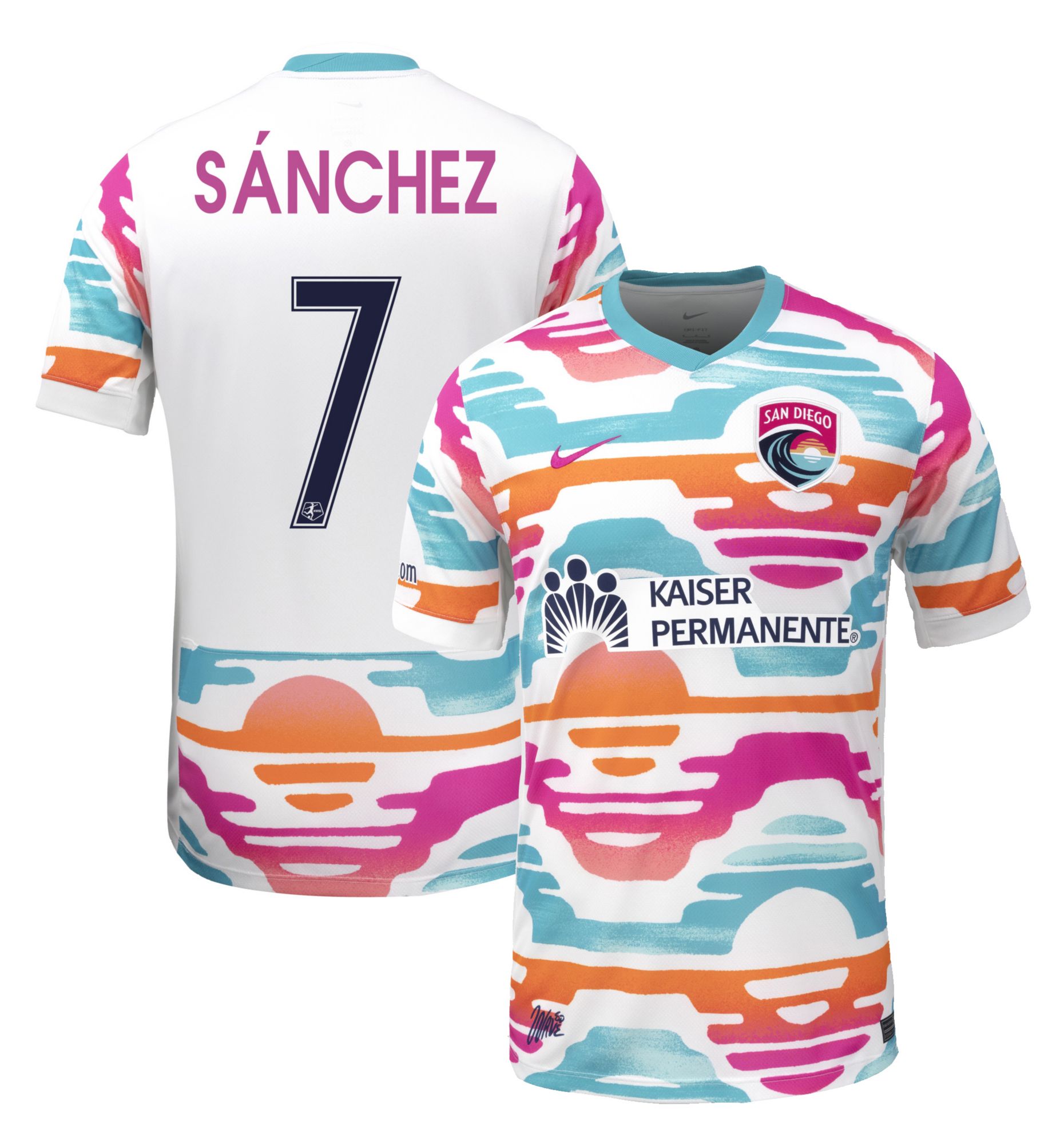 Nike Men's San Diego Wave Maria Sanchez #7 White Home Replica Jersey