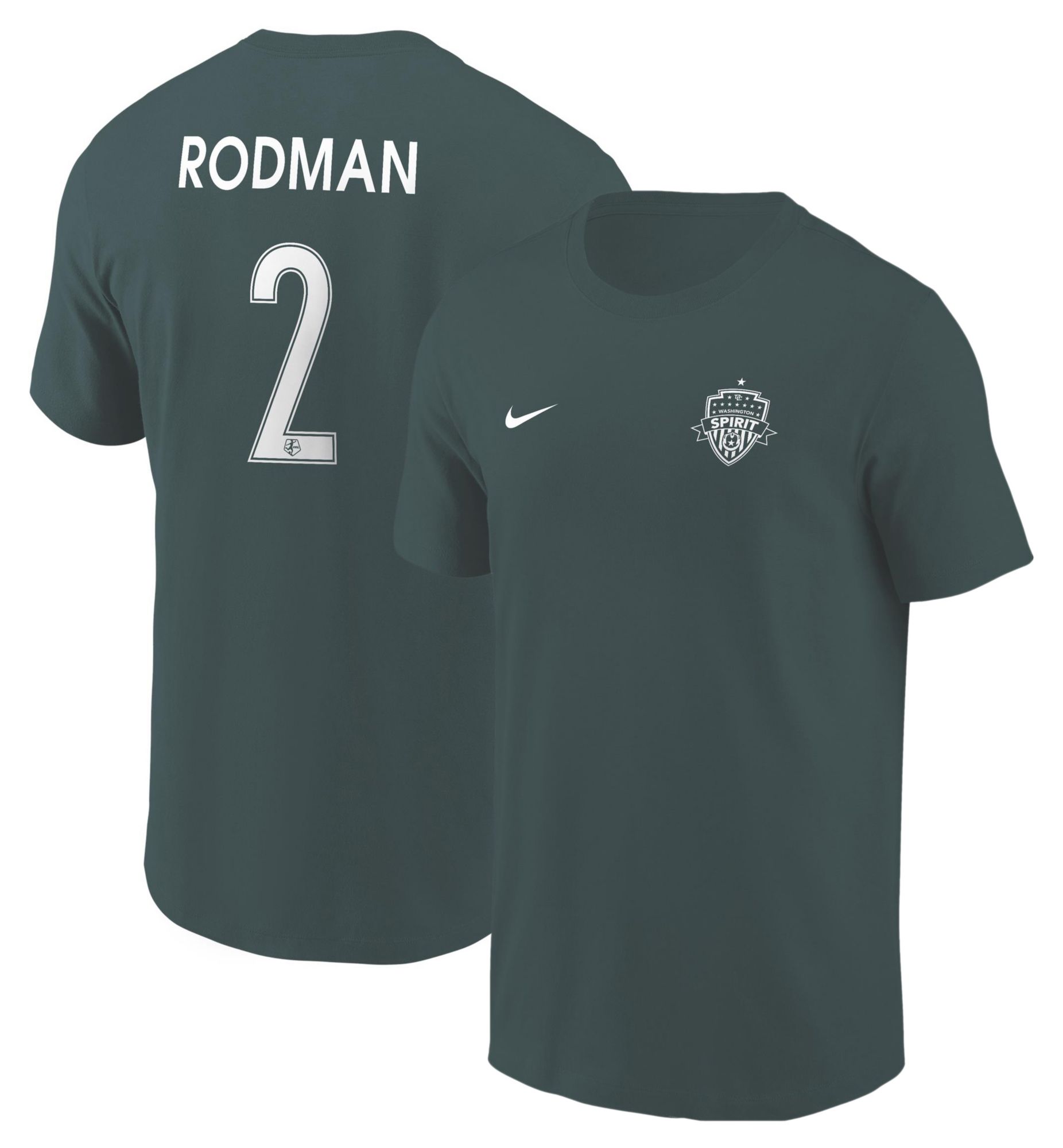 Nike Men's Washington Spirit Trinity Rodman #2 2025 Green T-Shirt