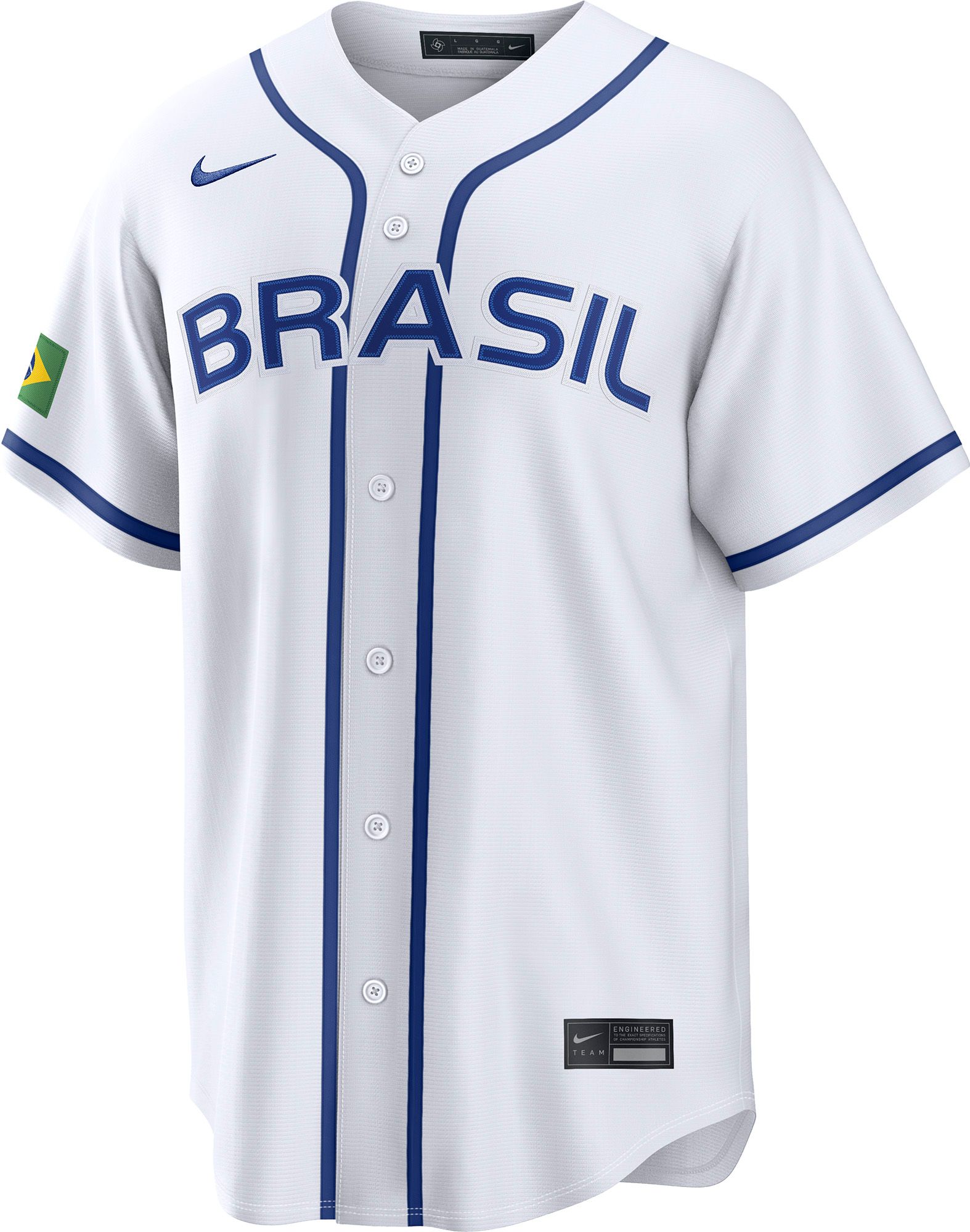 Nike Men's World Baseball Classic 2026 Brazil White Blank Stadium Home Jersey