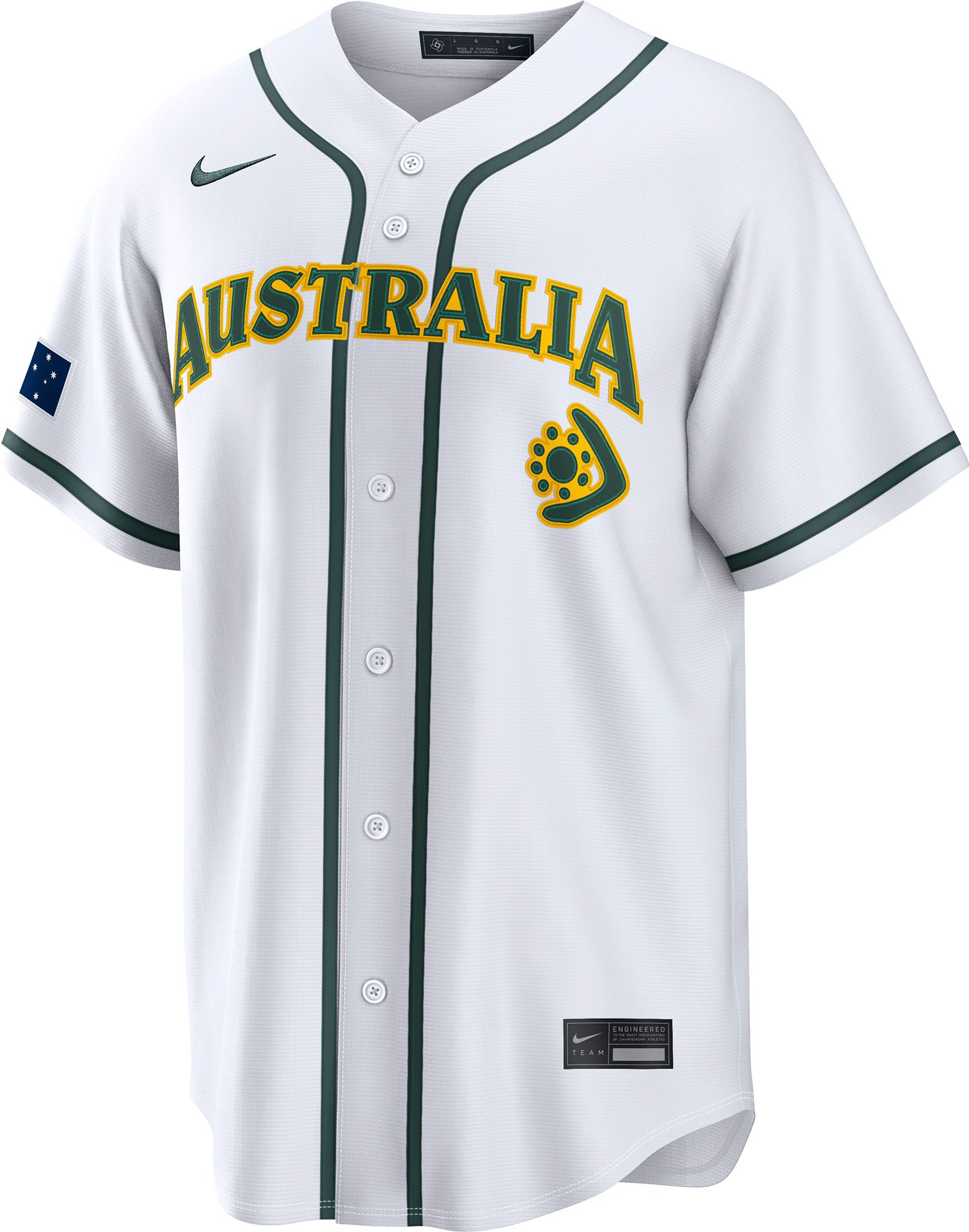 Nike Men's World Baseball Classic 2026 Australia White Blank Stadium Home Jersey