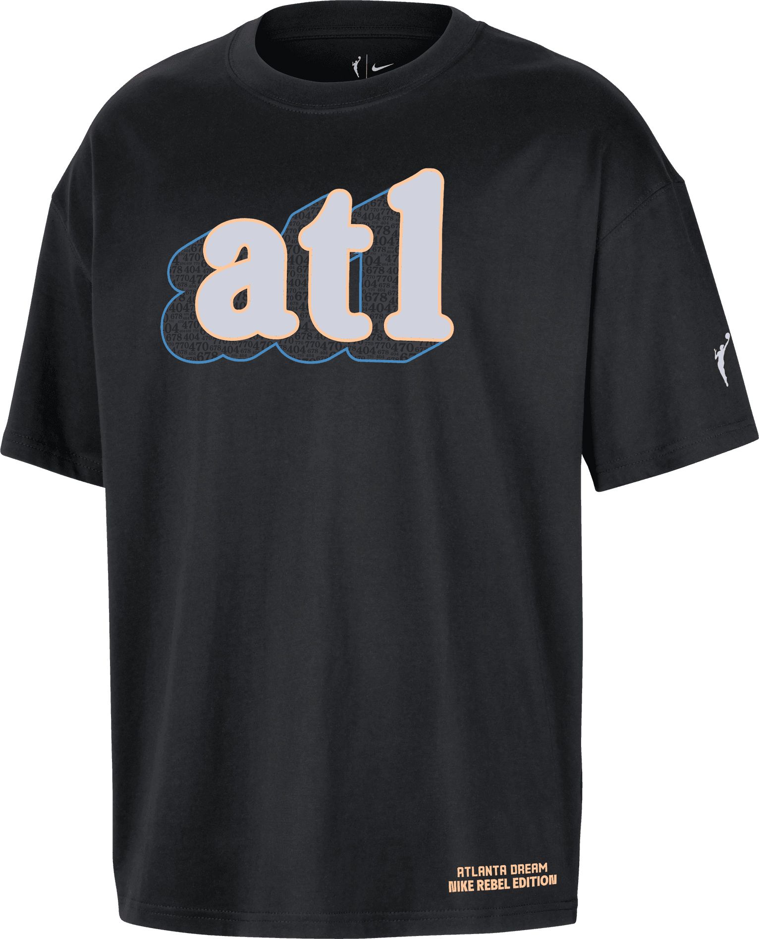Nike Adult Atlanta Dream Black Rebel Wordmark T-Shirt
