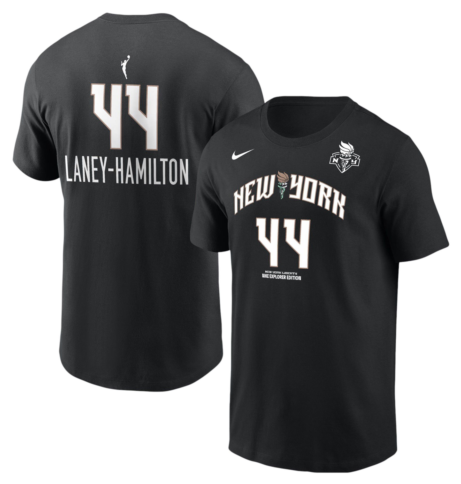 Nike Adult New York Liberty Betnijah Laney-Hamilton #44 Black T-Shirt