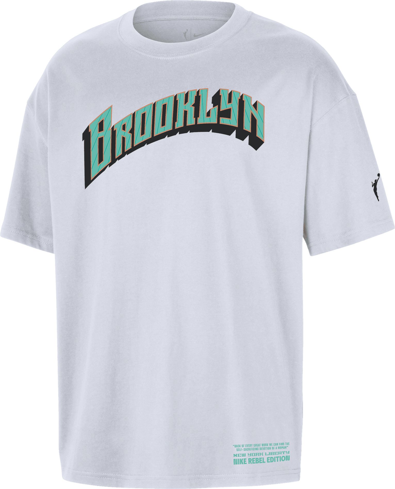 Nike Adult New York Liberty White Rebel Wordmark T-Shirt