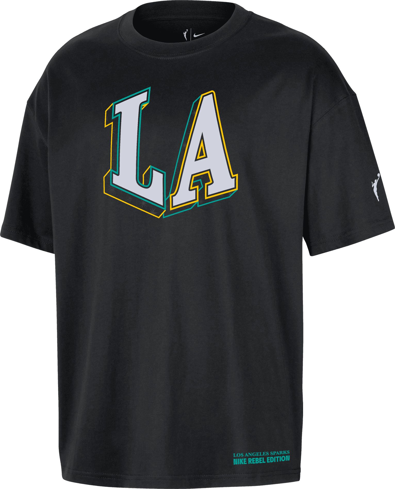 Nike Adult Los Angeles Sparks Black Rebel Wordmark T-Shirt