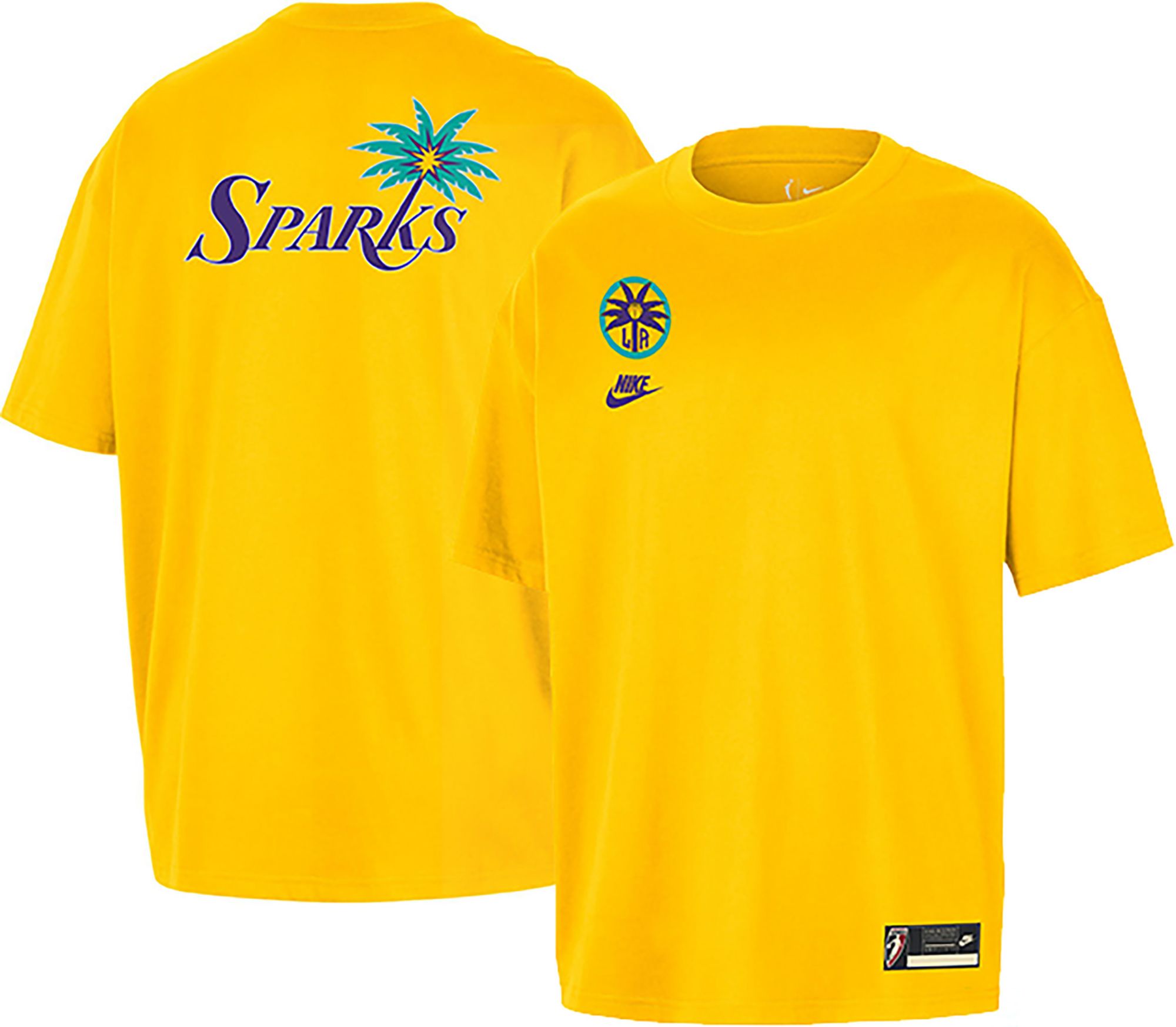 Nike Men's Los Angeles Sparks Yellow 2026 Hardwood Classics Retro T-Shirt