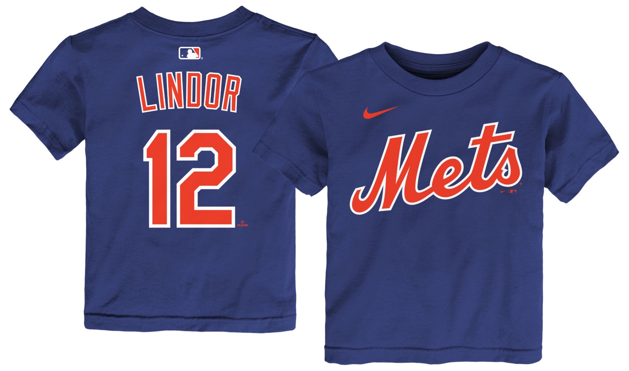 Nike Toddler New York Mets Blue Francisco Lindor #12 Home T-Shirt