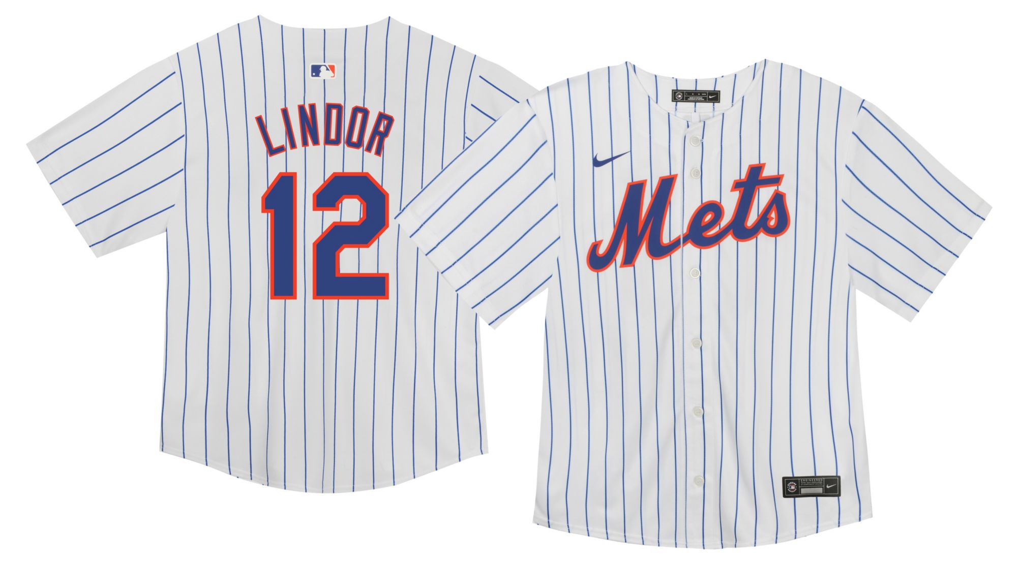 Nike Toddler New York Mets White Francisco Lindor #12 Home Game Jersey