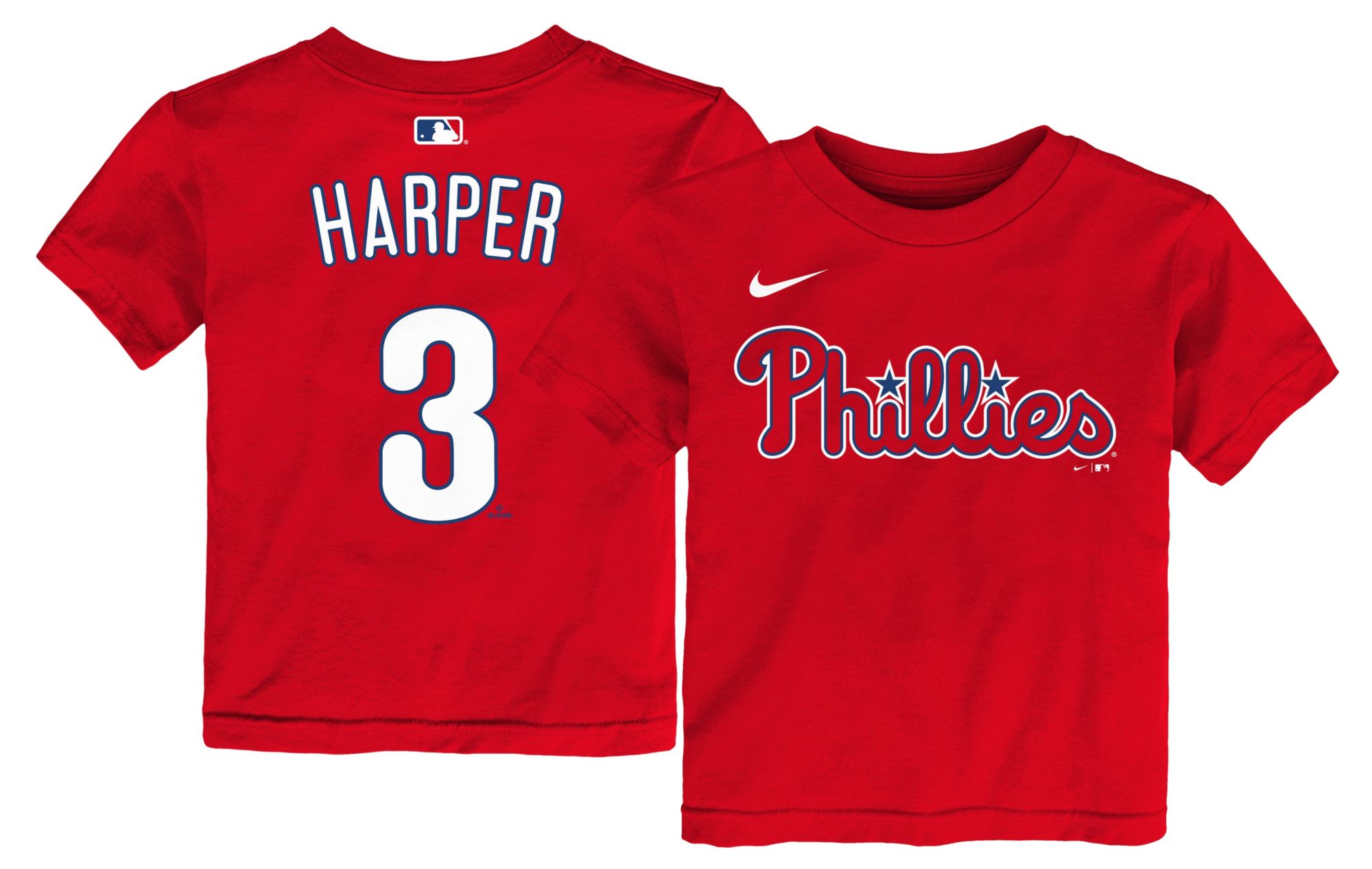 Nike Toddler Philadelphia Phillies Red Bryce Harper #3 Home T-Shirt