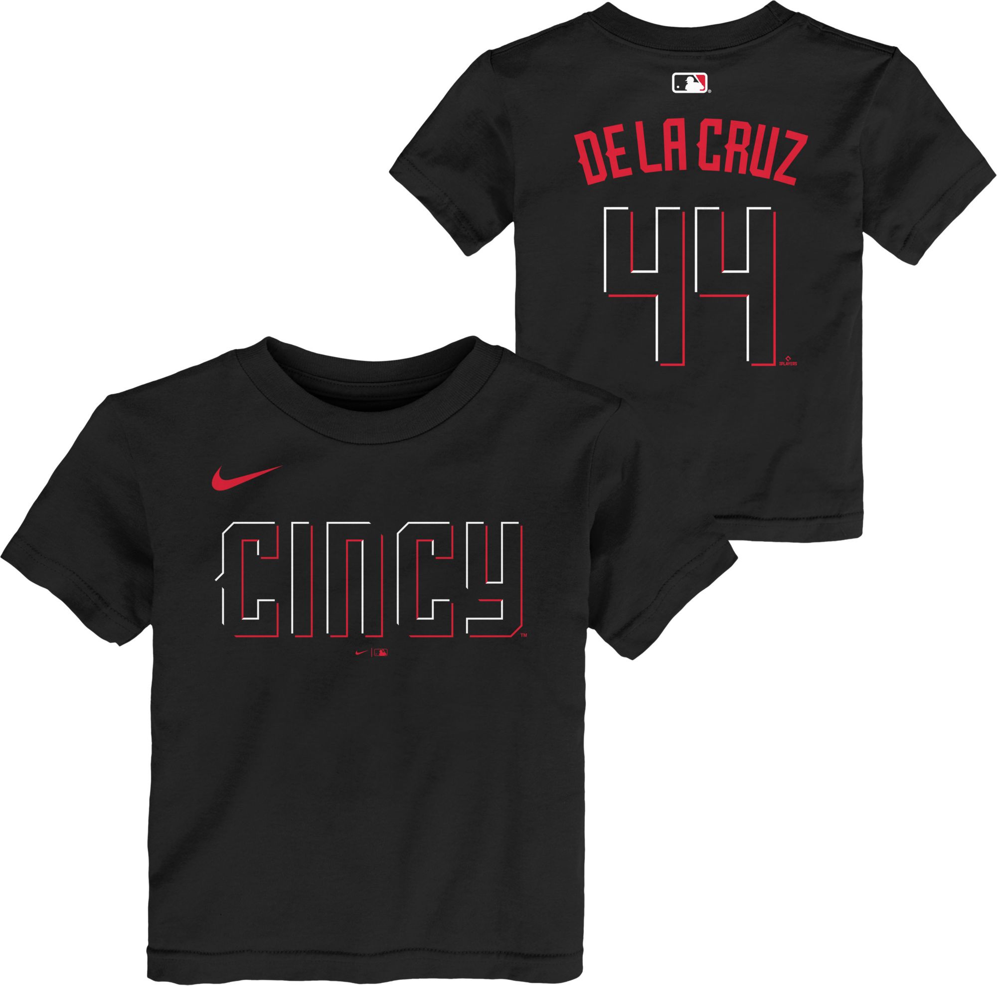 Nike Toddler Cincinnati Reds Black Elly De La Cruz #44 Alternate T-Shirt