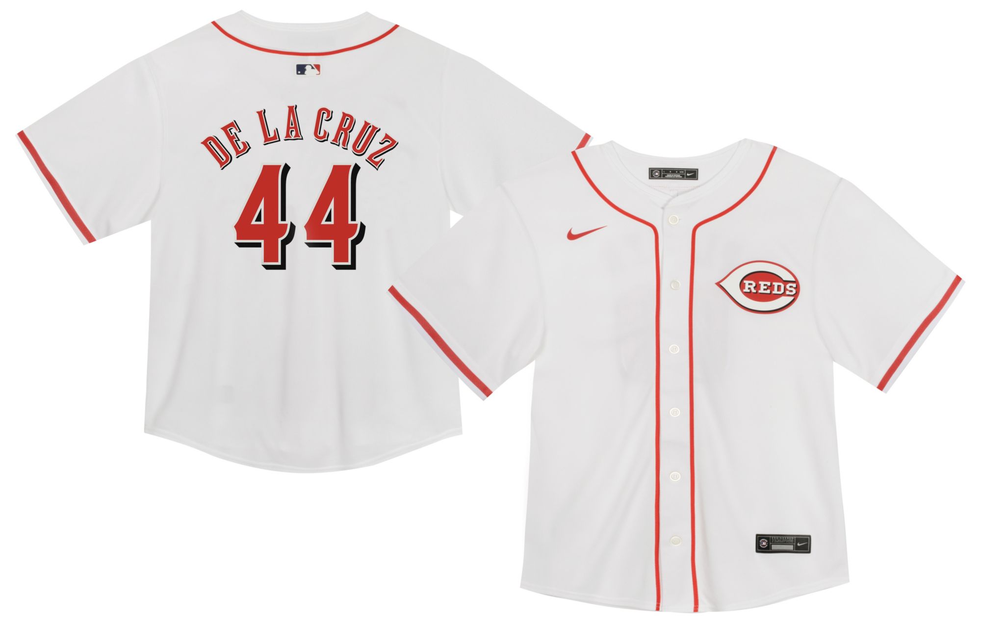 Nike Toddler Cincinnati Reds White Elly De La Cruz #44 Home Game Jersey