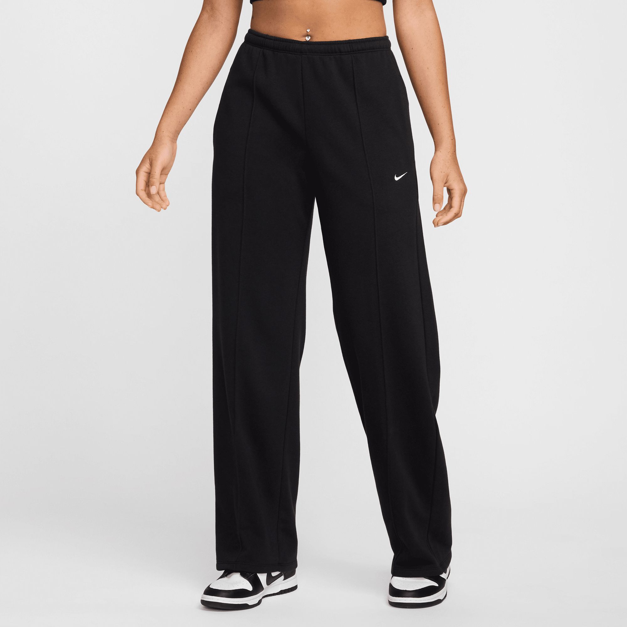 Nike Women's Sportswear Chill Mid-Rise French Terry Open-Hem Sweatpants