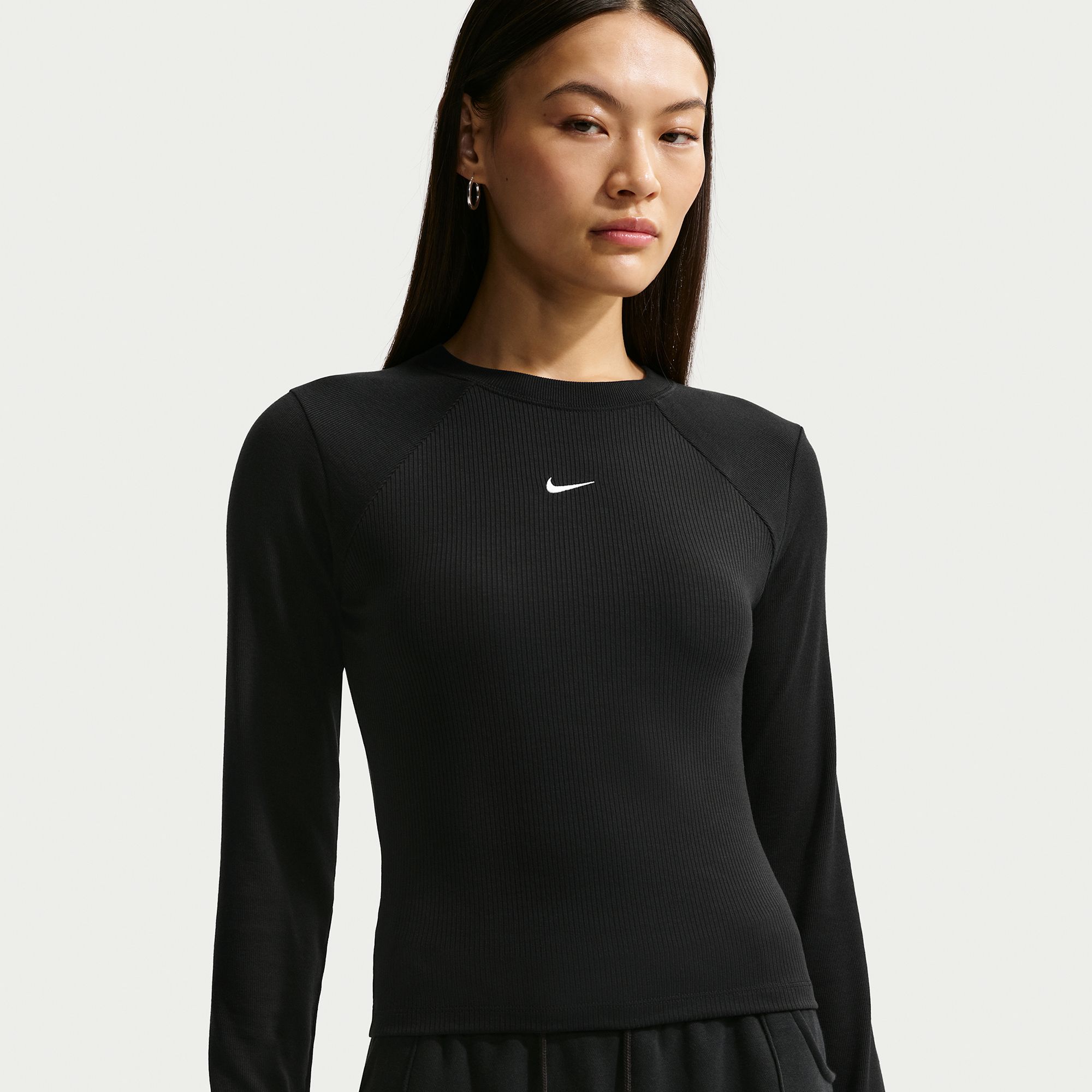 Nike Women's Sportswear Chill Knit Tight Long-Sleeve Ribbed Top