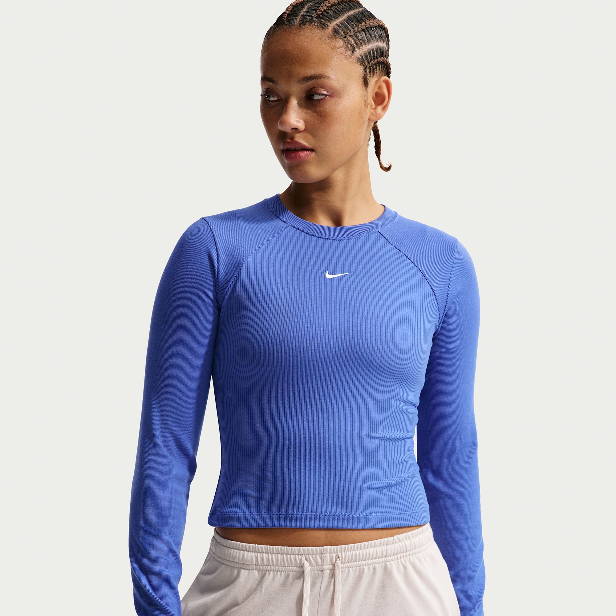 Nike Women's Sportswear Chill Knit Tight Long-Sleeve Ribbed Top