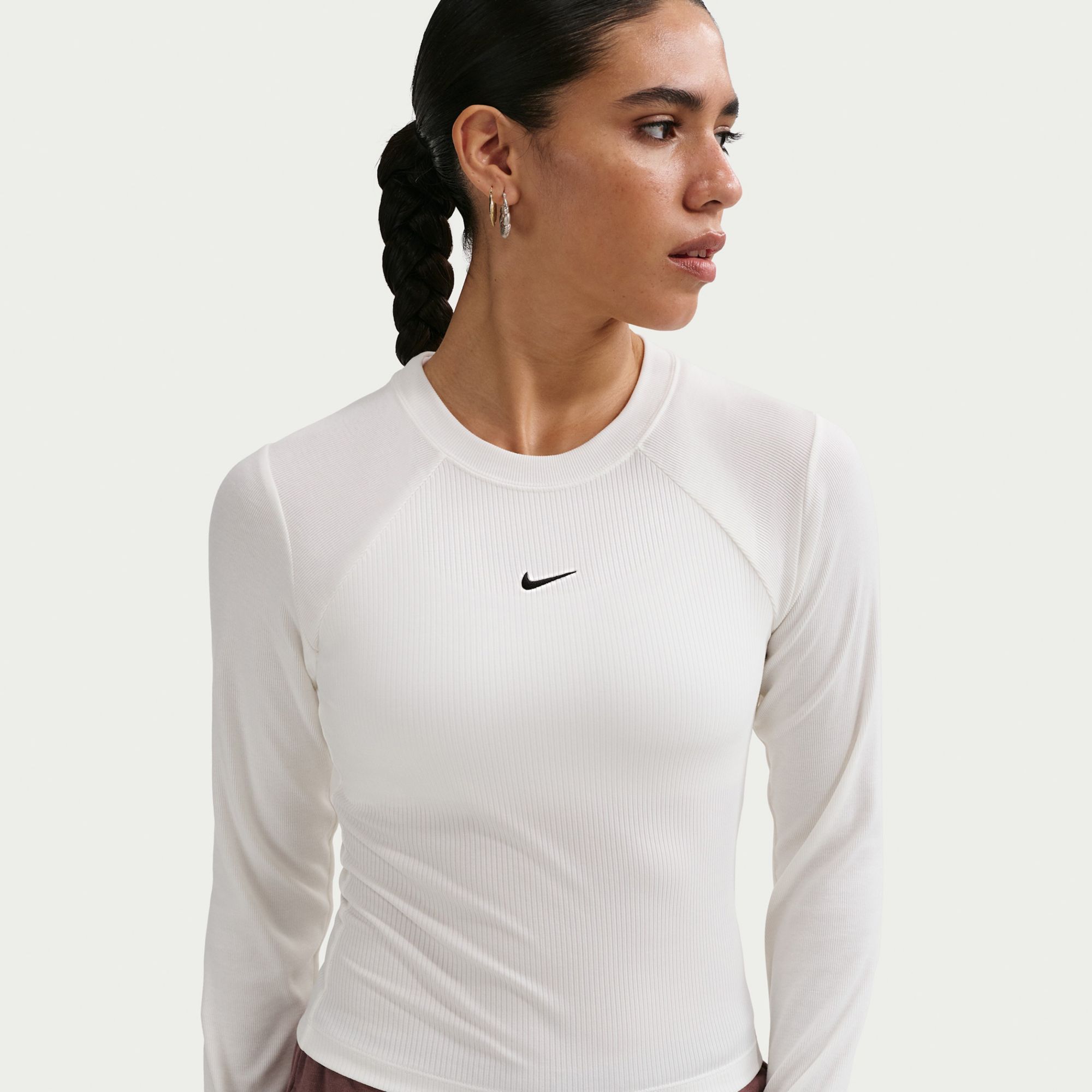 Nike Women's Sportswear Chill Knit Tight Long-Sleeve Ribbed Top
