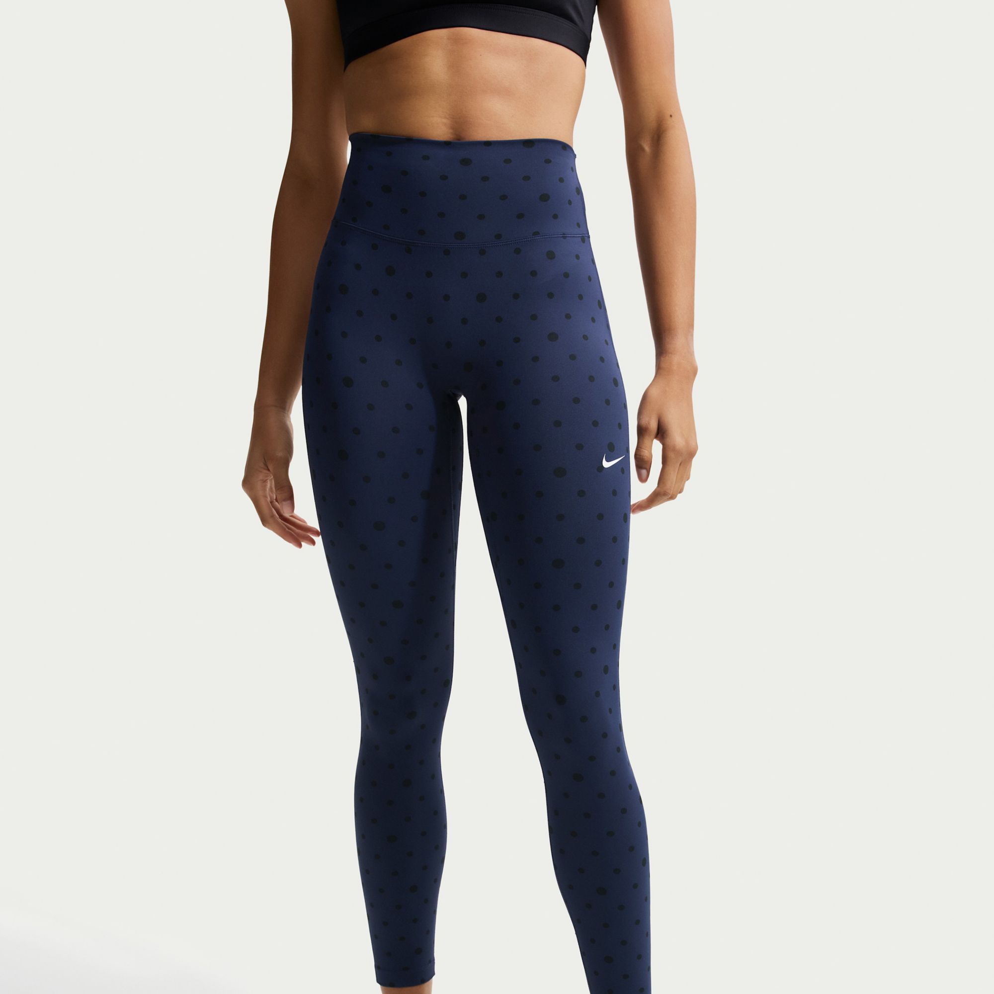 Nike Women's One High-Waisted Polka Dot 7/8 Printed Leggings