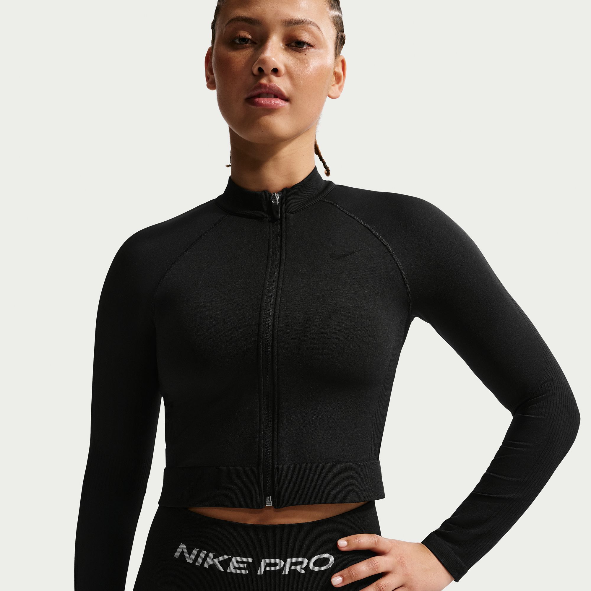 Nike Women's Pro Seamless Dri-FIT Full-Zip Mid-Layer Top