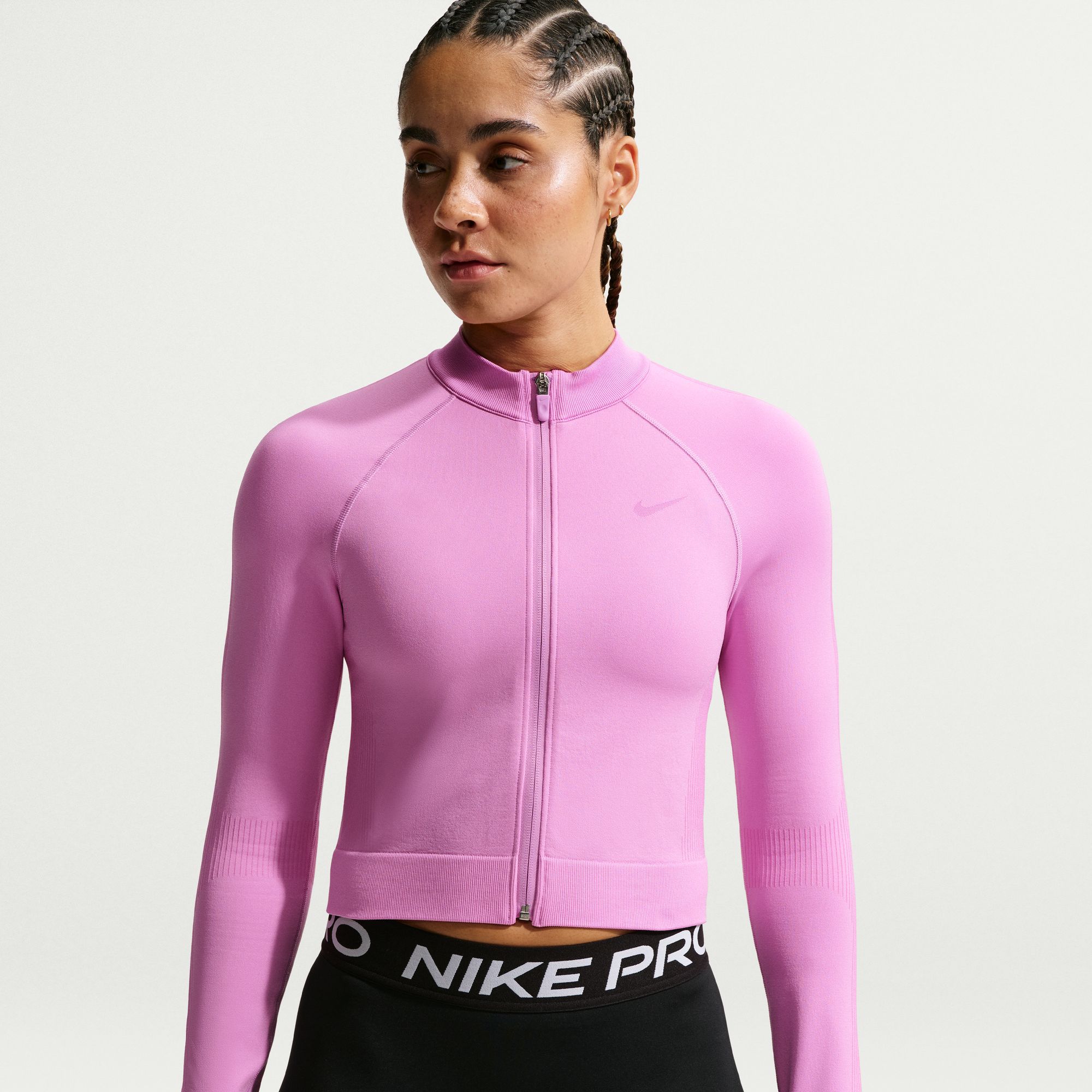 Nike Women's Pro Seamless Dri-FIT Full-Zip Mid-Layer Top