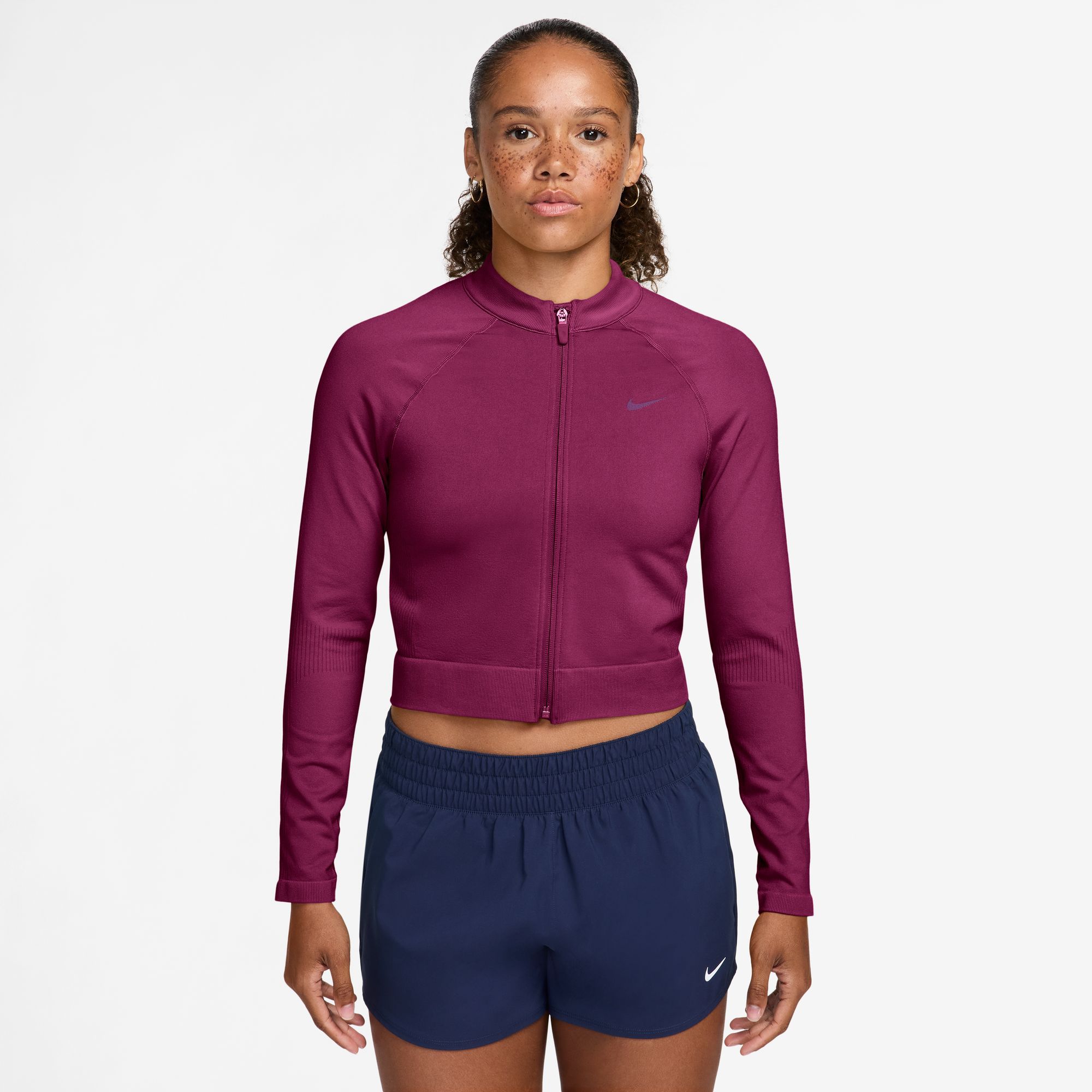Nike Women's Pro Seamless Full-Zip Training Top