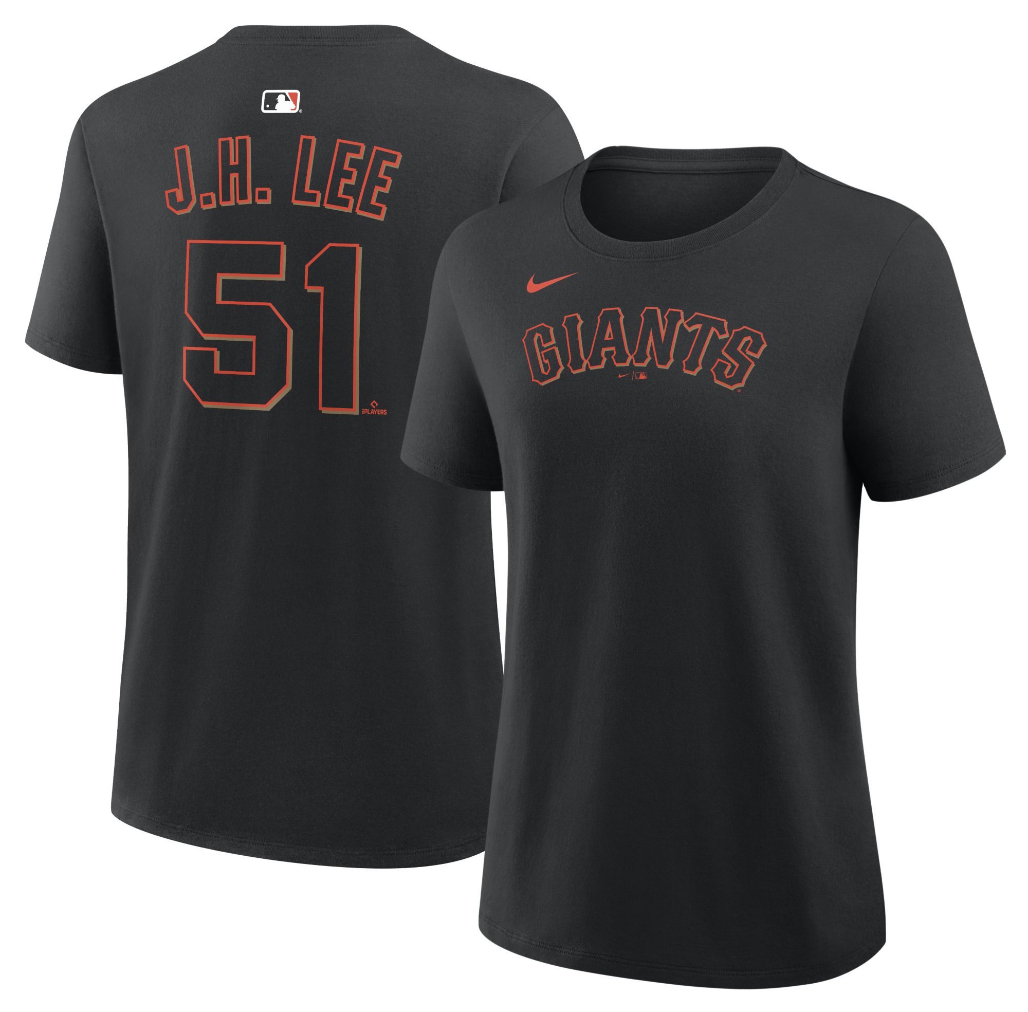 Nike Women's San Francisco Giants Jung Hoo Lee #51 Black Home T-Shirt