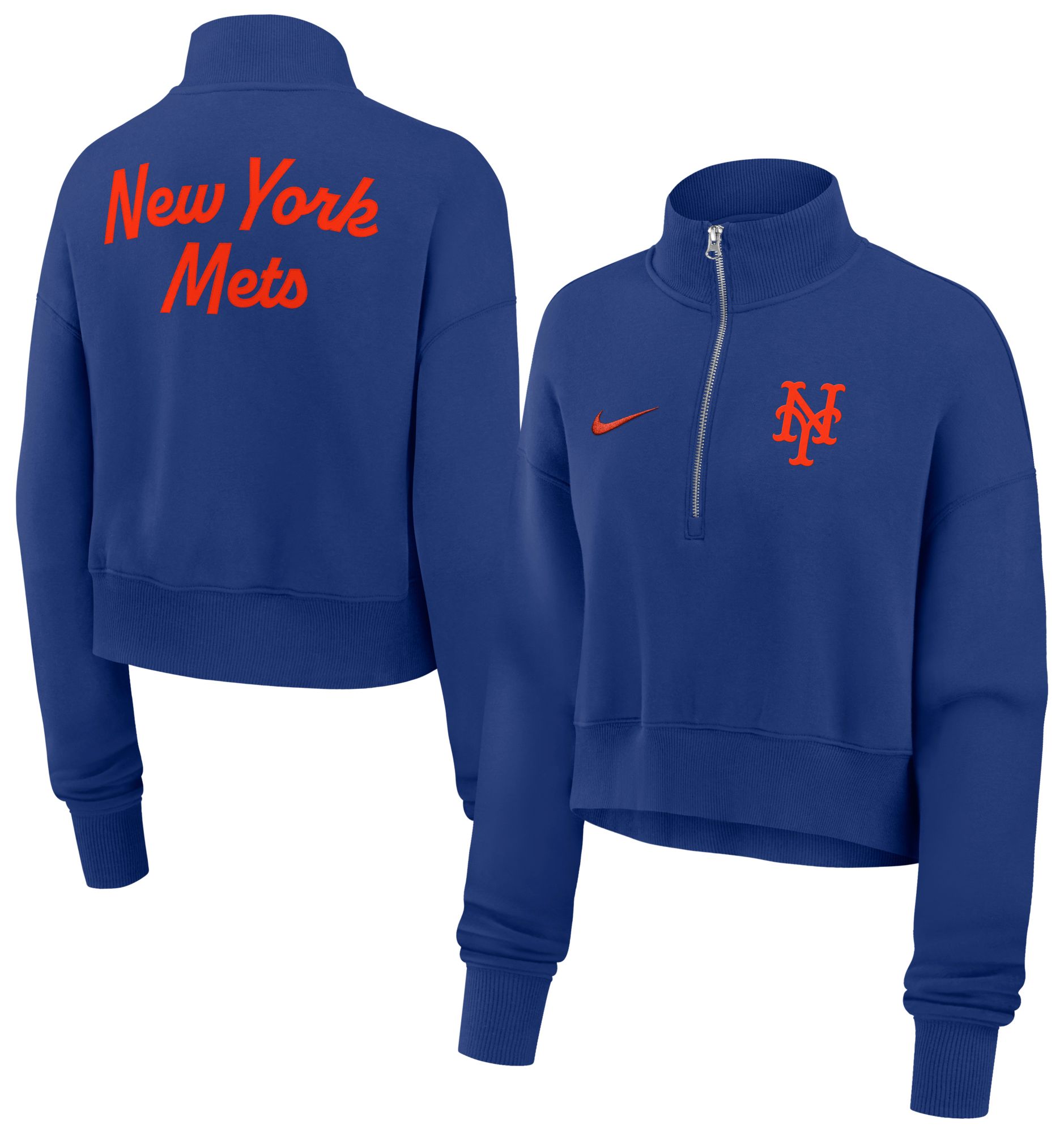Nike Women's New York Mets Phoenix 1/2 Zip Sweater