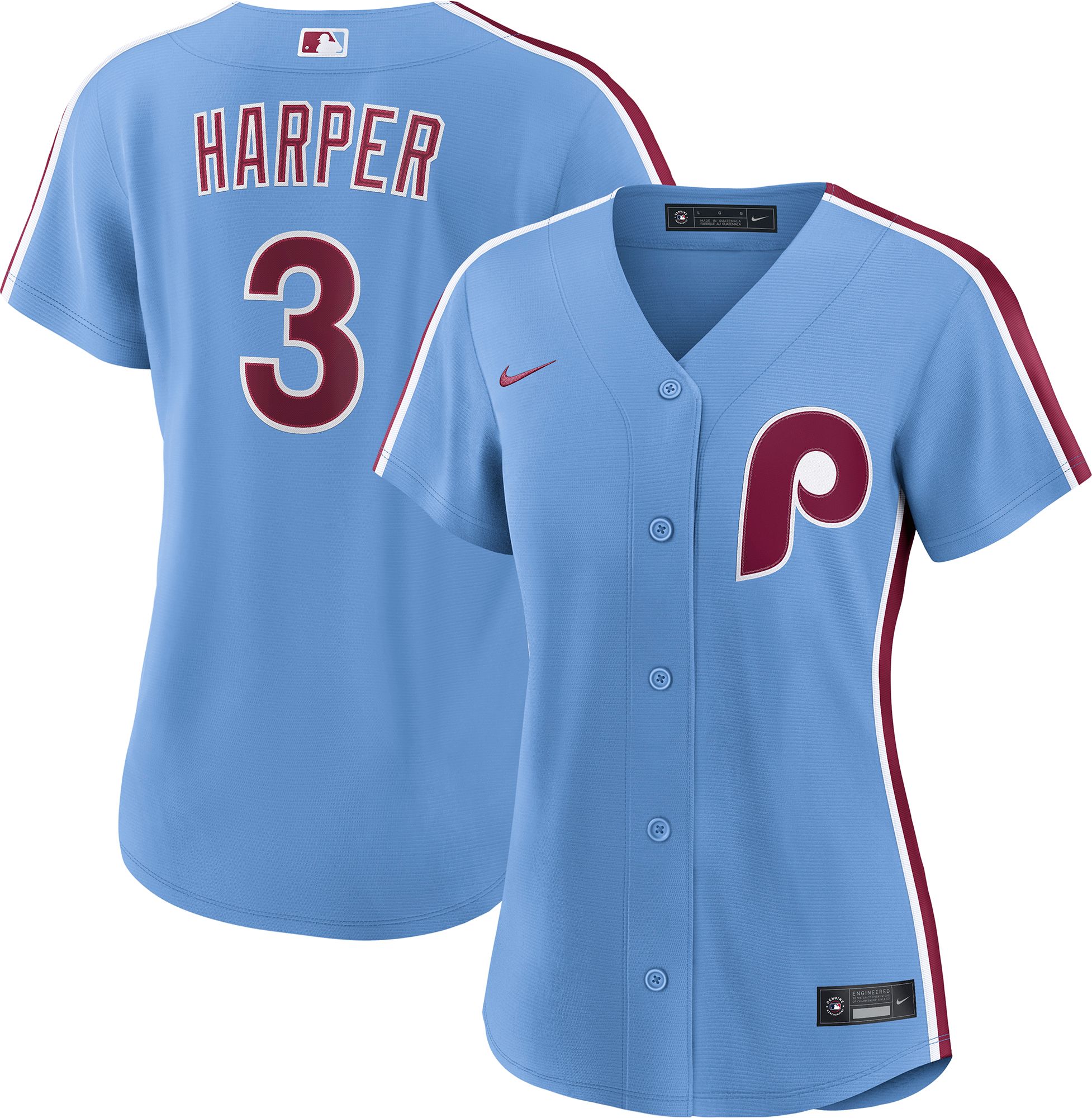 Nike Women's Philadelphia Phillies Bryce Harper #3 Blue Alternate Replica Jersey